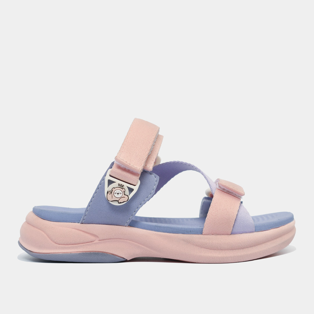 Sandal trẻ em Little 8 quai xoay hồng