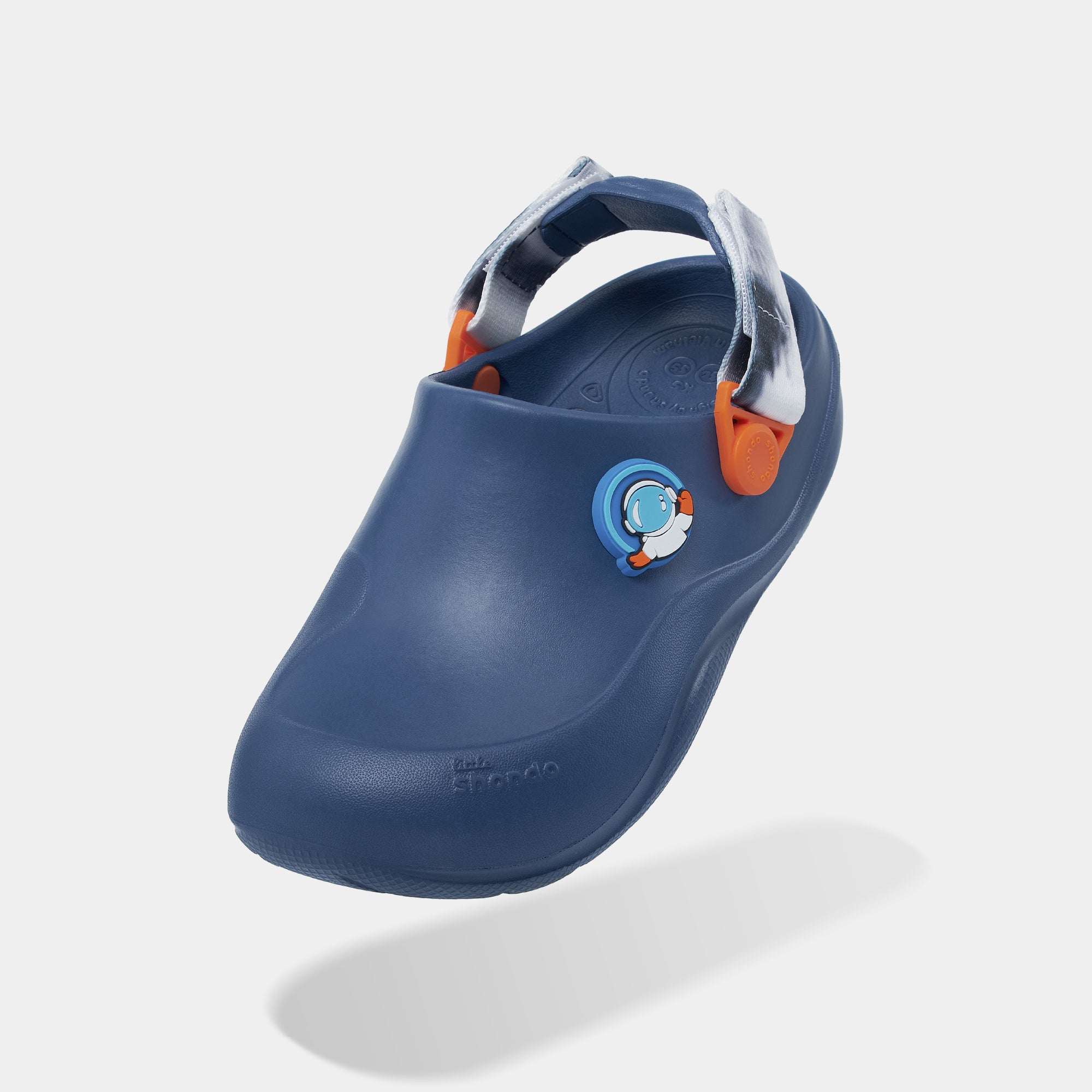 Clog Little Suke bé trai nhựa đúc xanh đậm