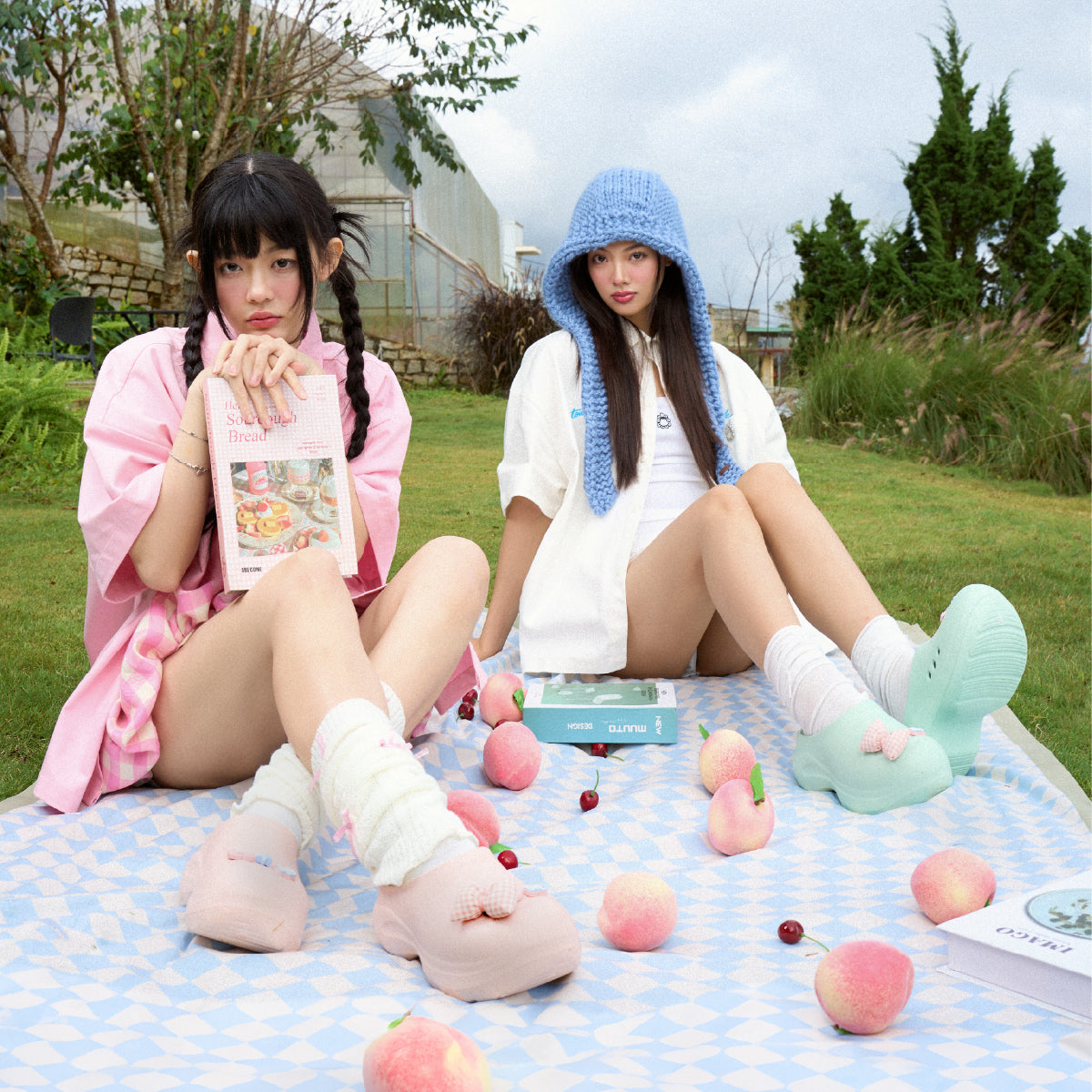 Clog MULE CHIC Limax đế cao nữ hồng