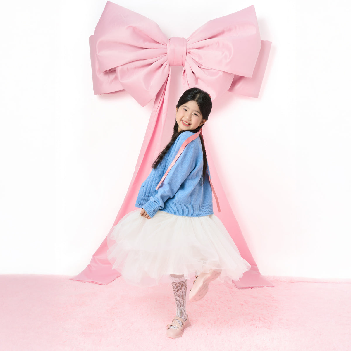 Giày ballet sneaker bé gái Little Dreamie hồng