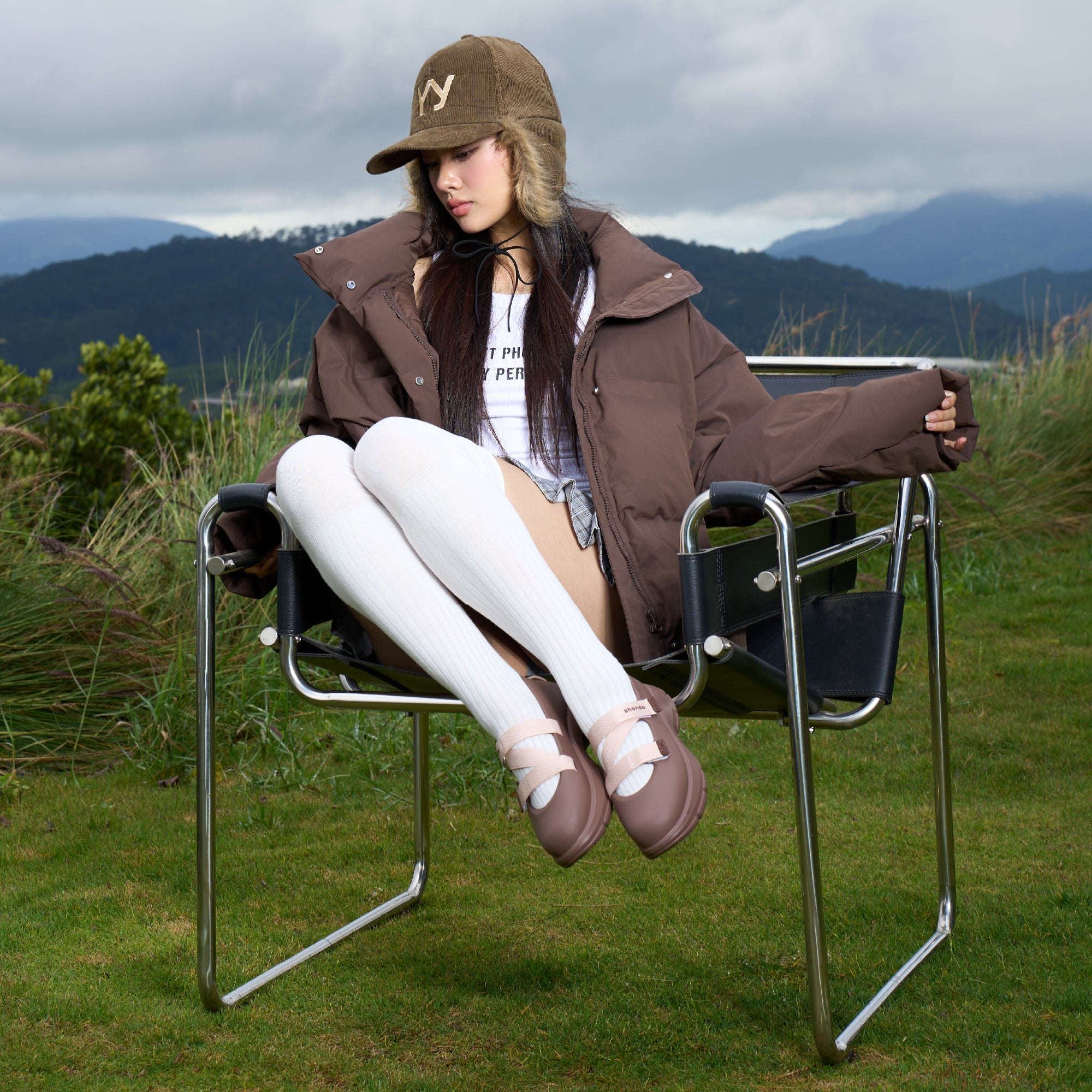 Giày Ballet Sneaker Nữ Shondo Dreamie Màu Nâu Hồng