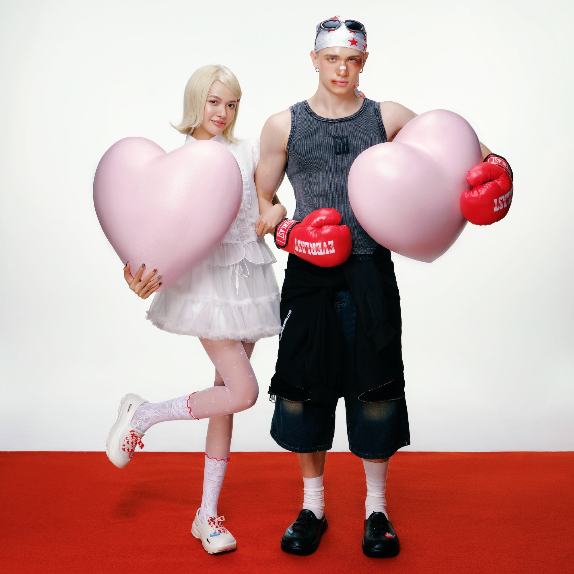 Giày Sneaker Shondo EZI Limax Nữ Valentine Màu Trắng Kem