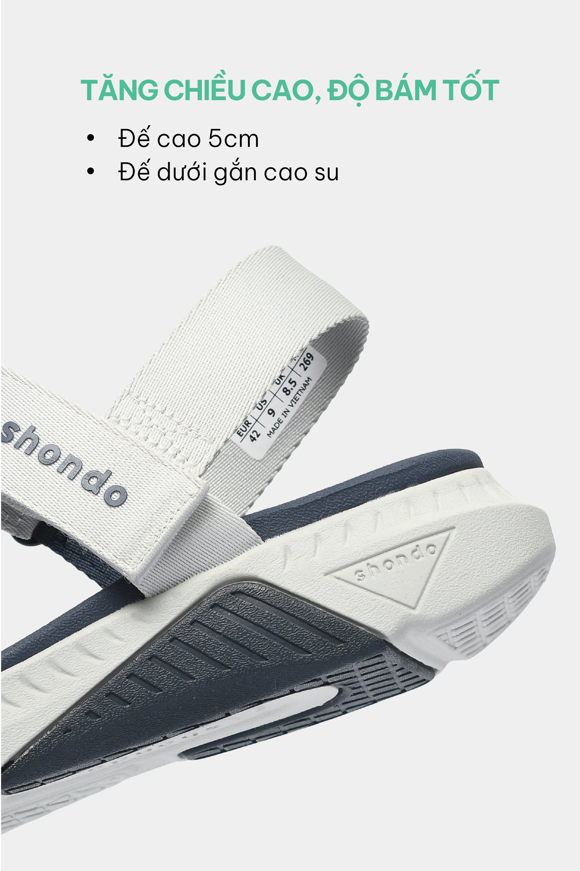 Sandal nam nữ F7R xám rêu xanh dương