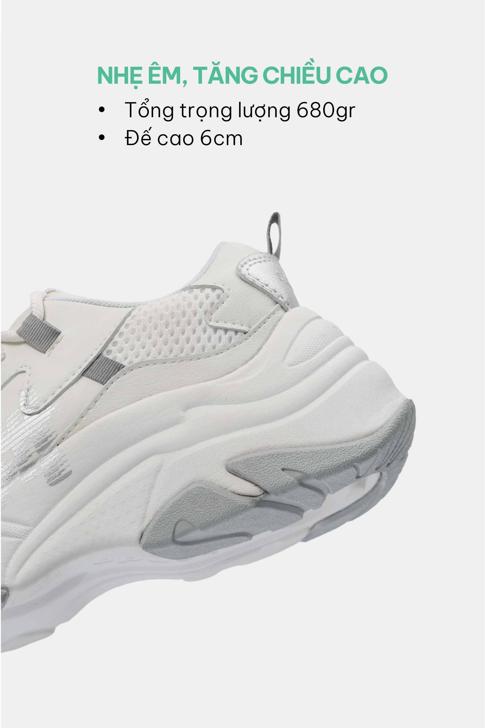 Chunky metallic men's and women's sneakers