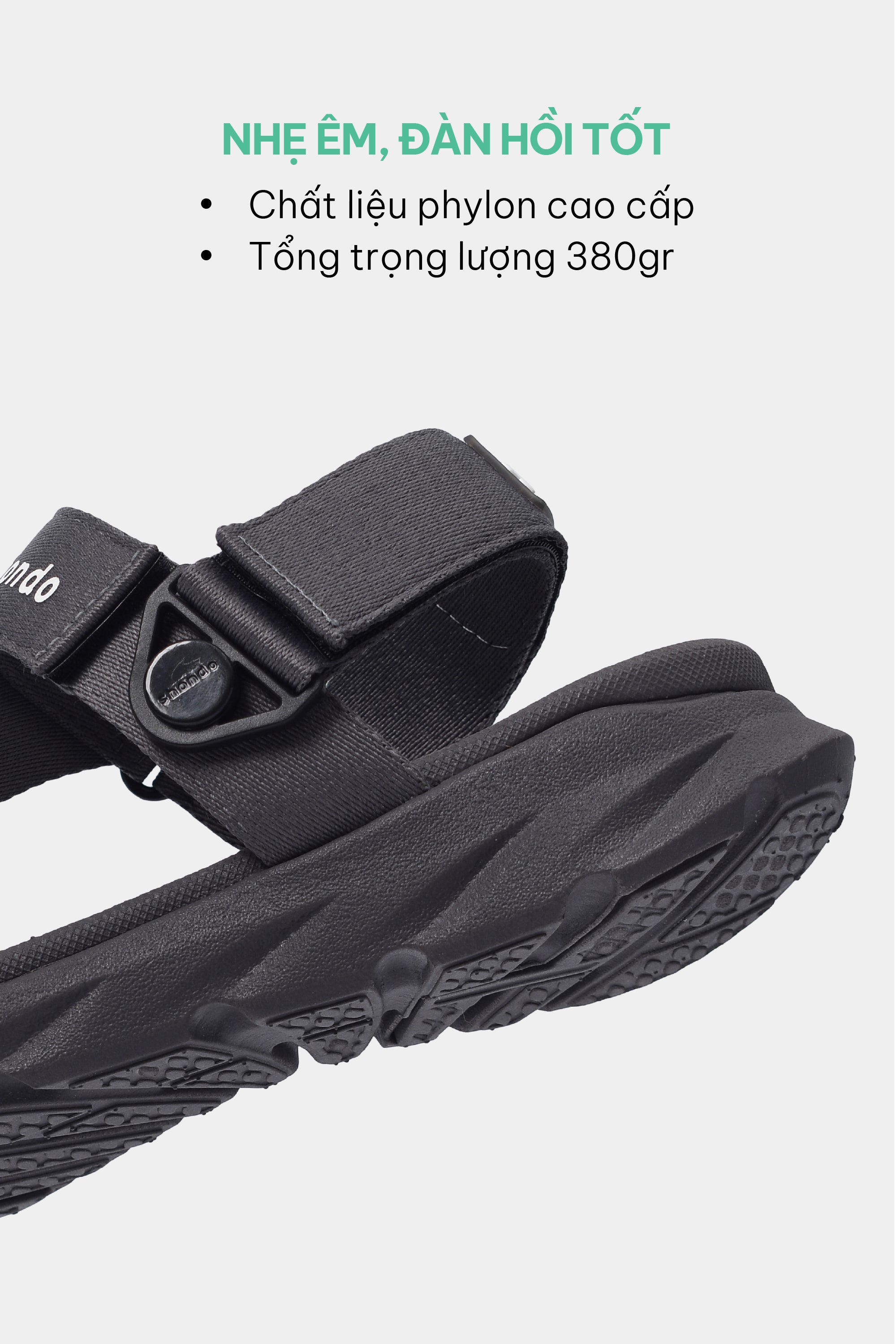 Sandal nam nữ F6S quai xoay xám đậm