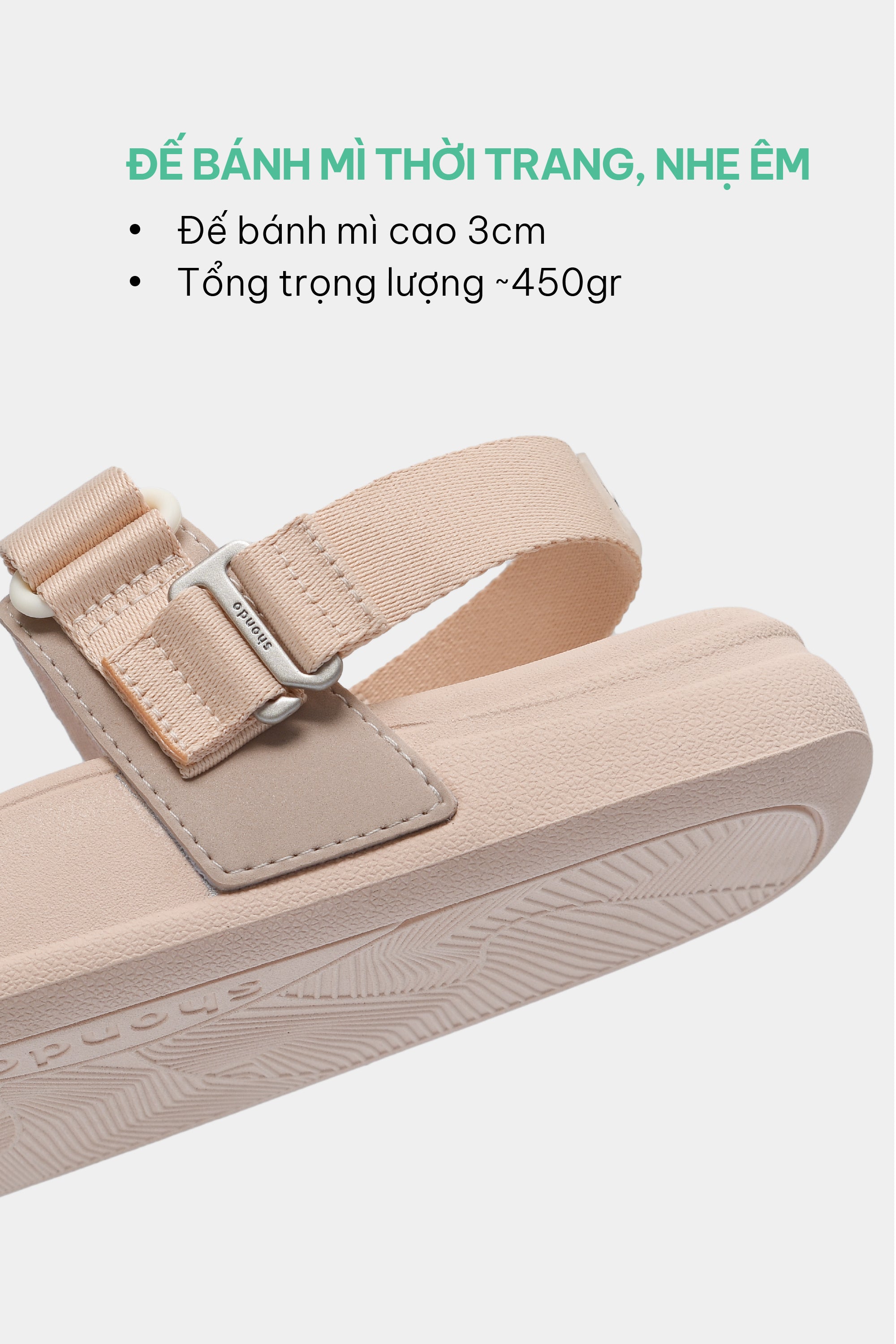 Platy 5 pink rings women's bread sandals