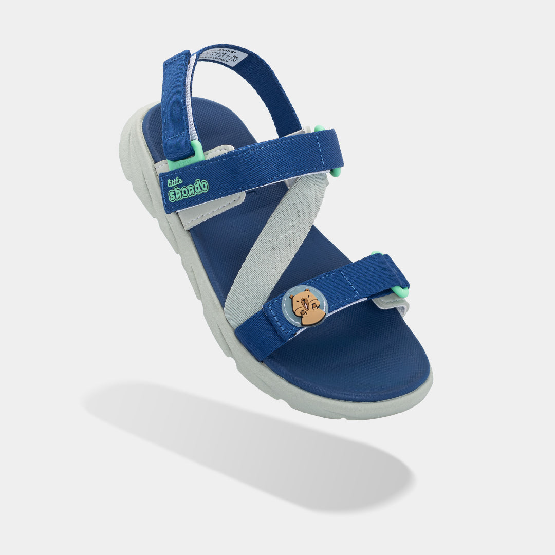 Sandal bé trai Li6 Capybara xanh