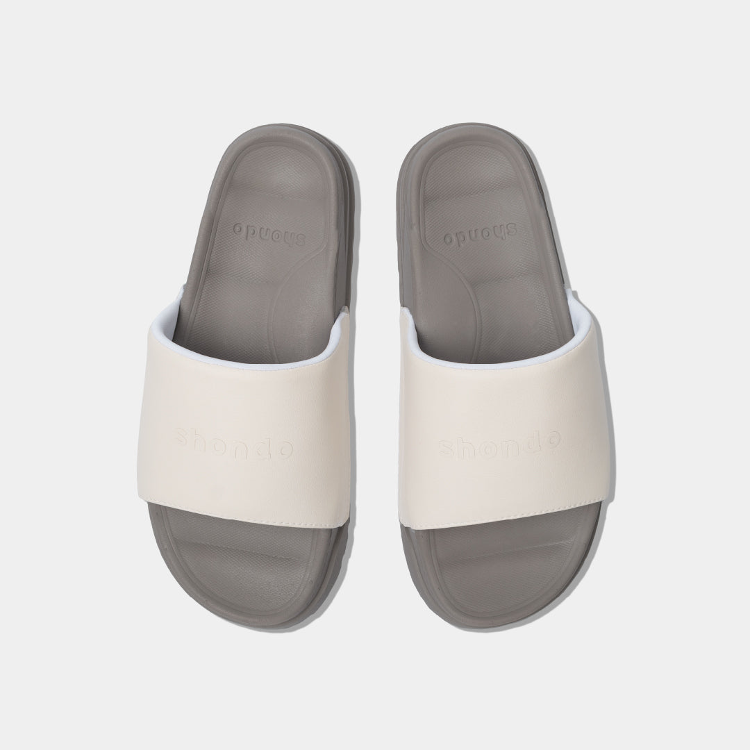 Dép bánh mì Trendy 4 quai si nâu kem
