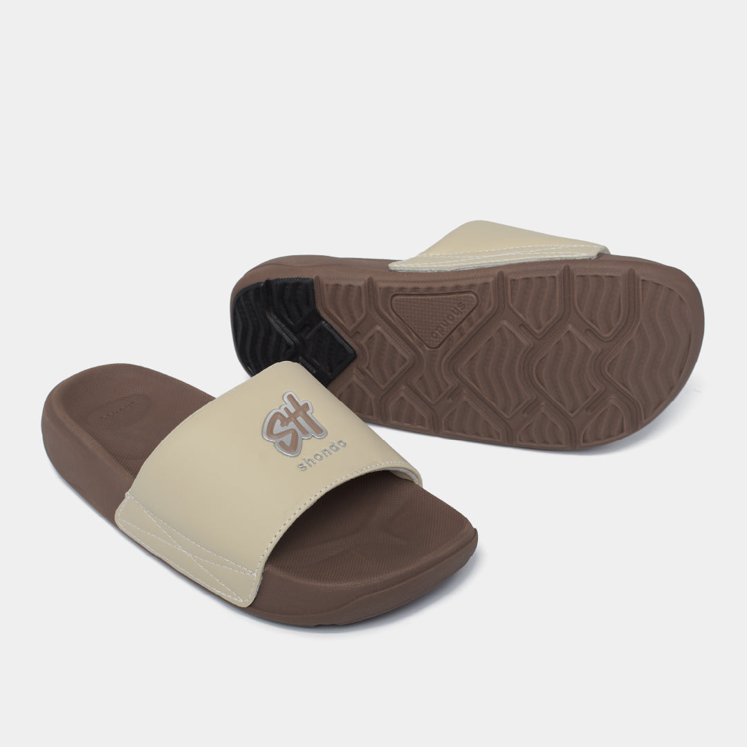 Dép Trendy 7 logo SH TPU nâu be