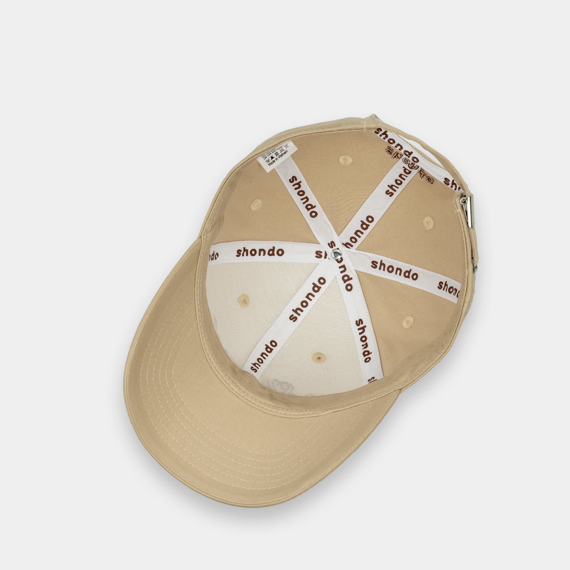 Nón lưỡi trai thêu logo Shondo be