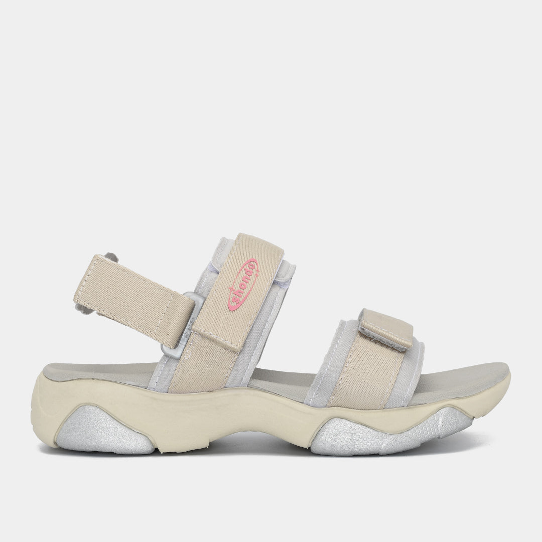 Sandal nữ Girly quai thun xám be
