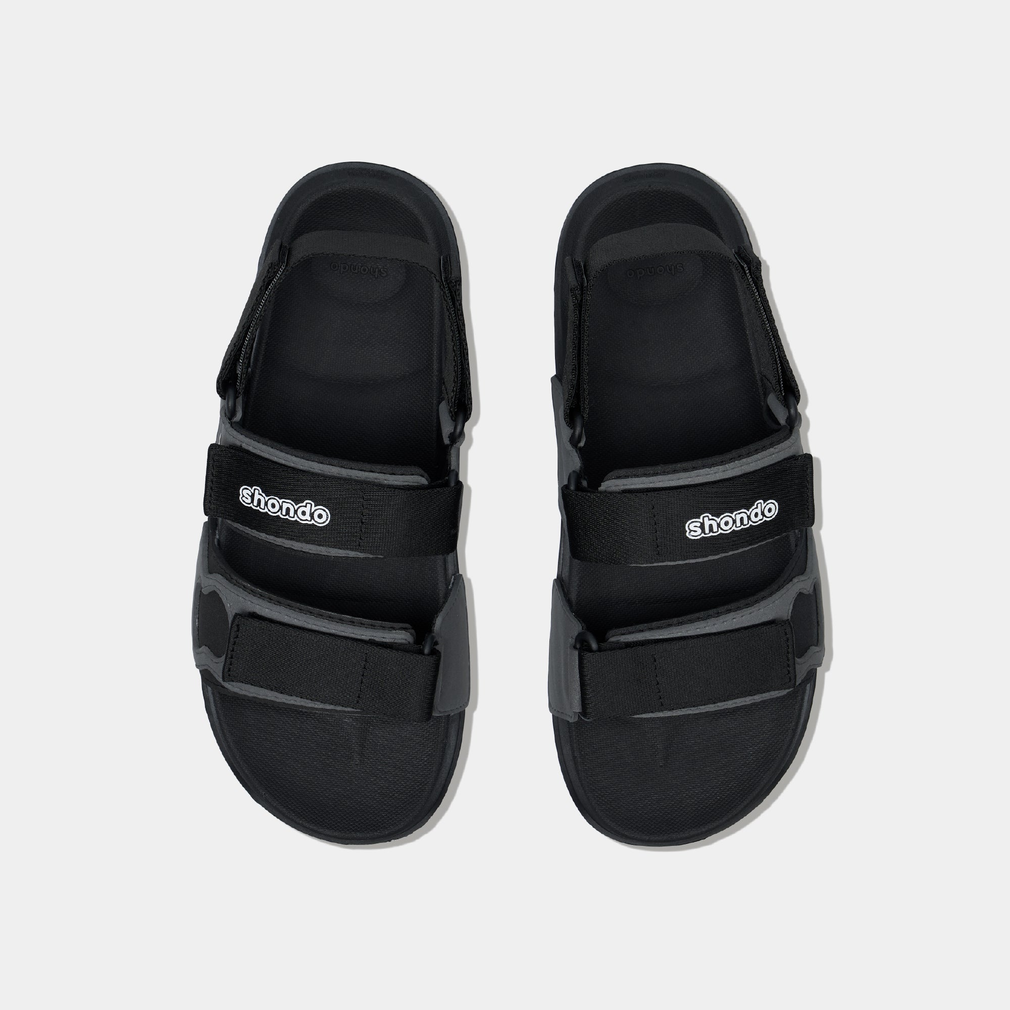 Sandal Platy 7 quai ngang unisex đen