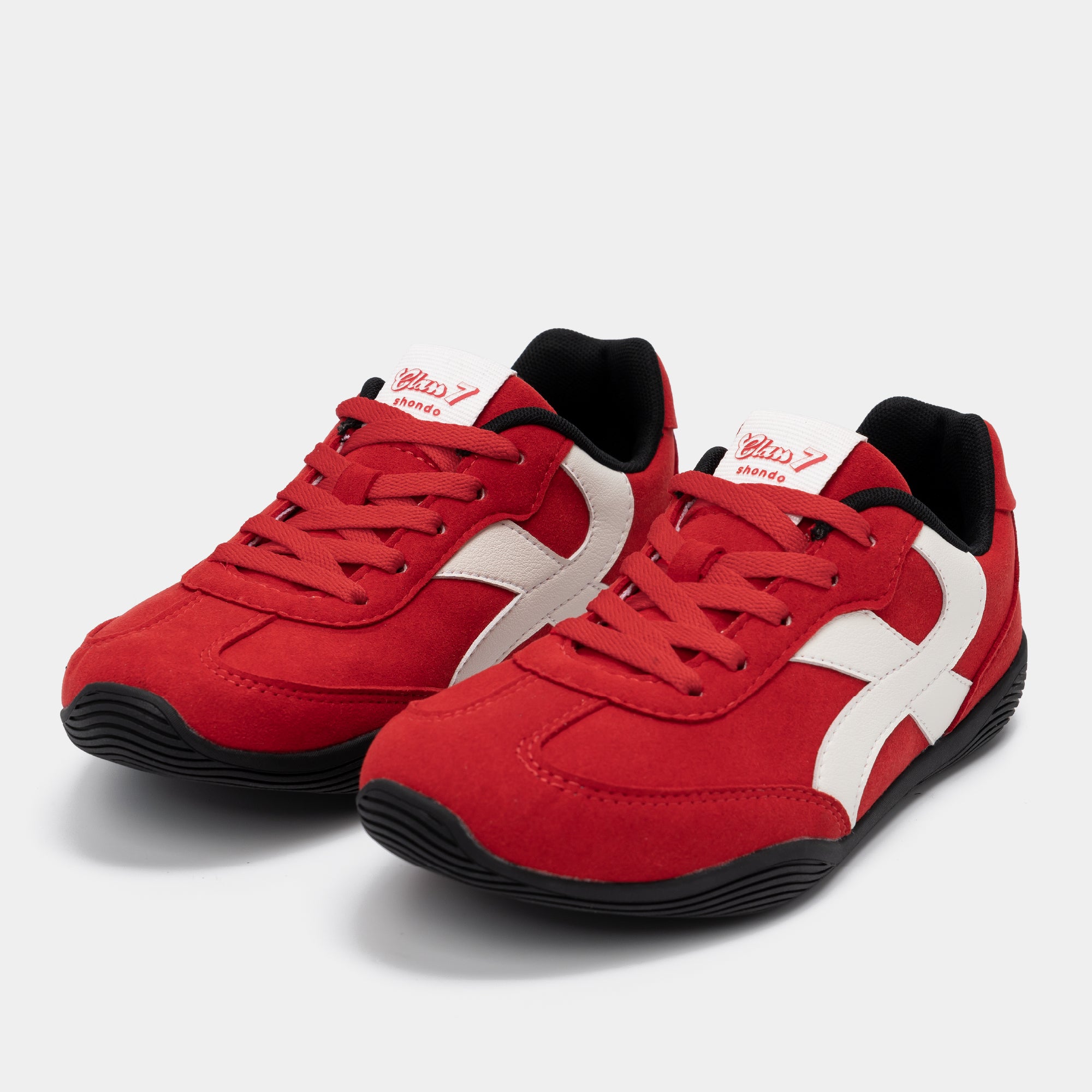 Giày Sneaker Shondo Class 7 Đế Thấp Unisex Màu Đỏ