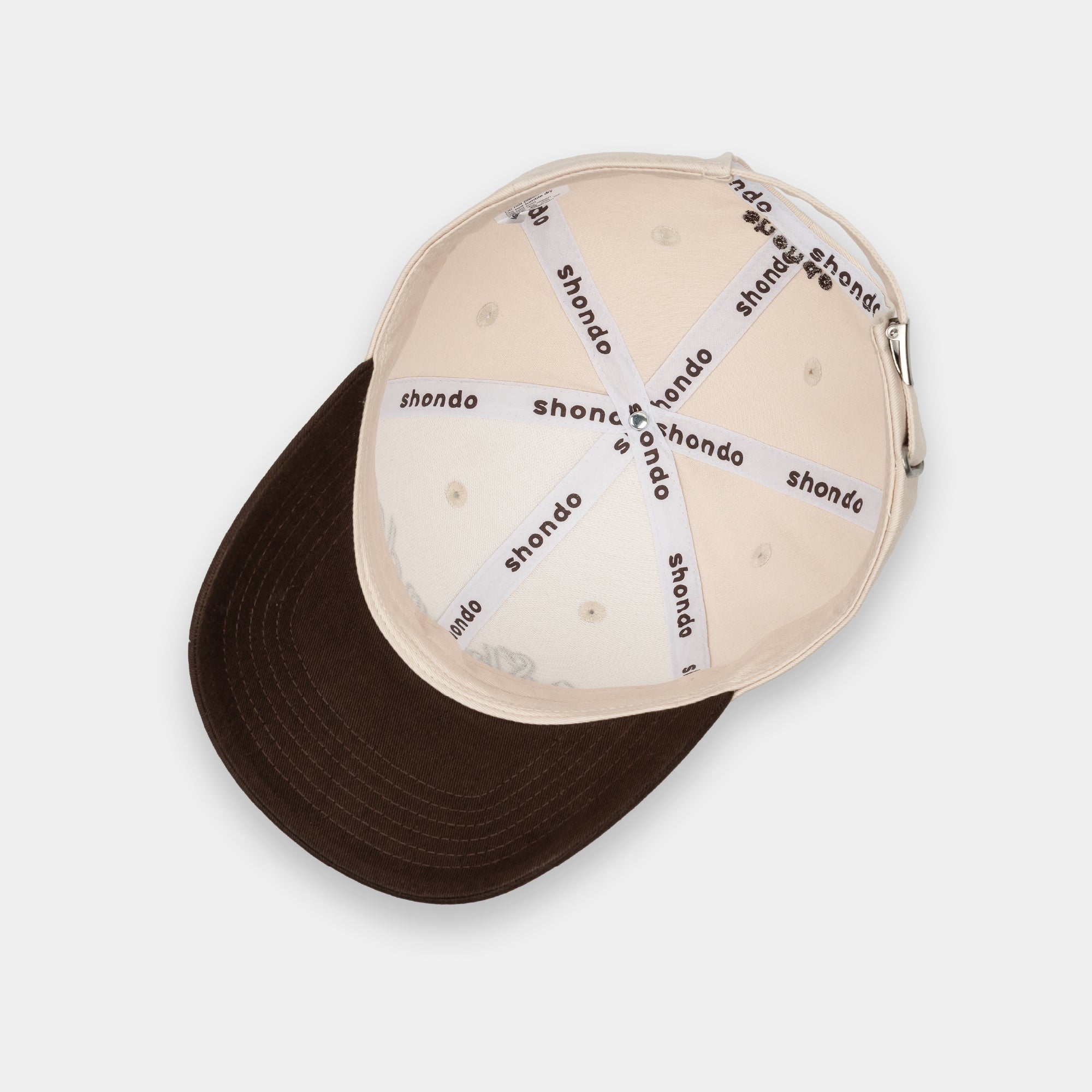 Nón lưỡi trai thêu logo Shondo be nâu