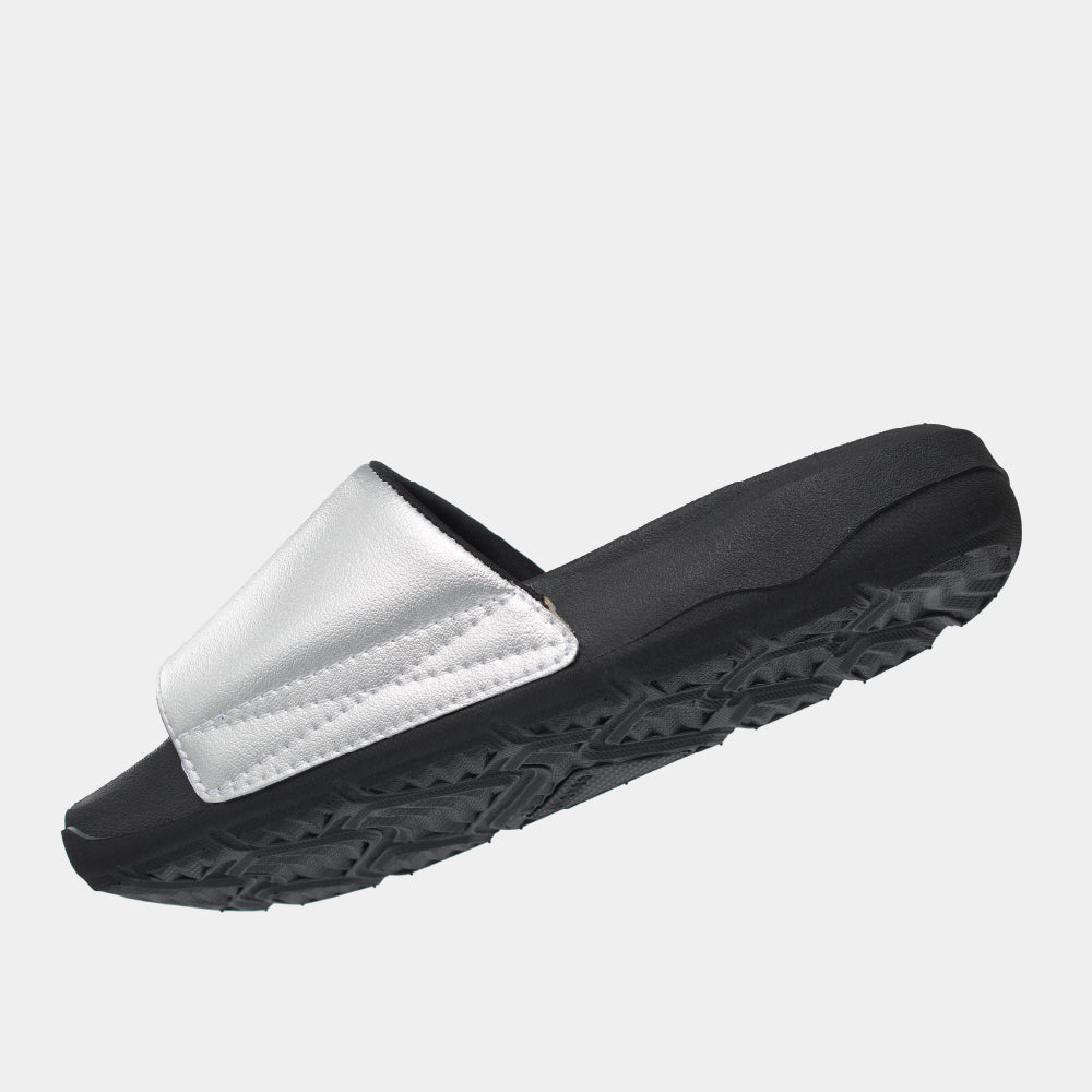 Dép Trendy 7 logo SH TPU đen metallic