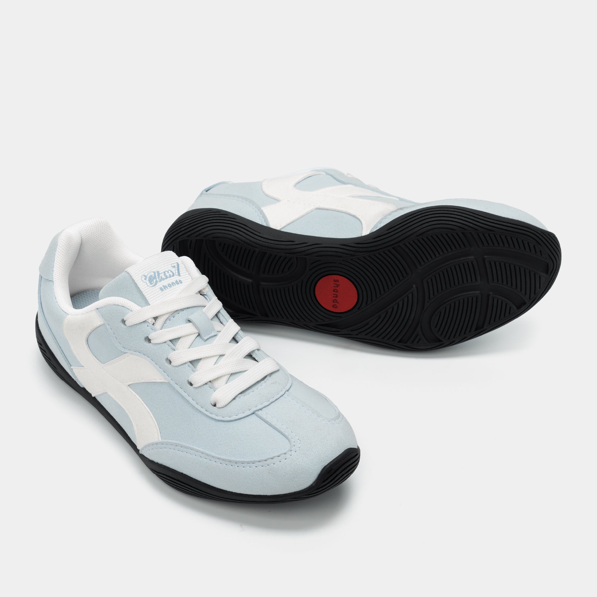 Giày Sneaker Shondo Class 7 Đế Thấp Nữ Màu Xanh Dương