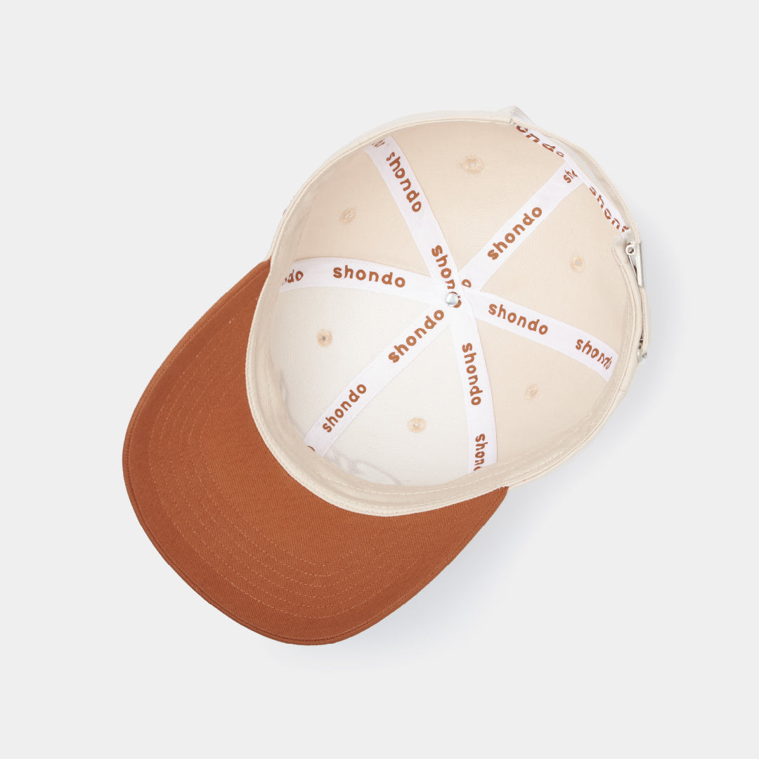 Nón lưỡi trai thêu logo Shondo nâu