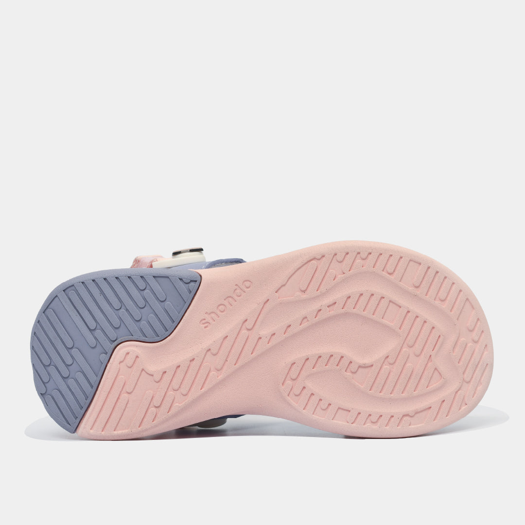 Sandal trẻ em Little 8 quai xoay hồng