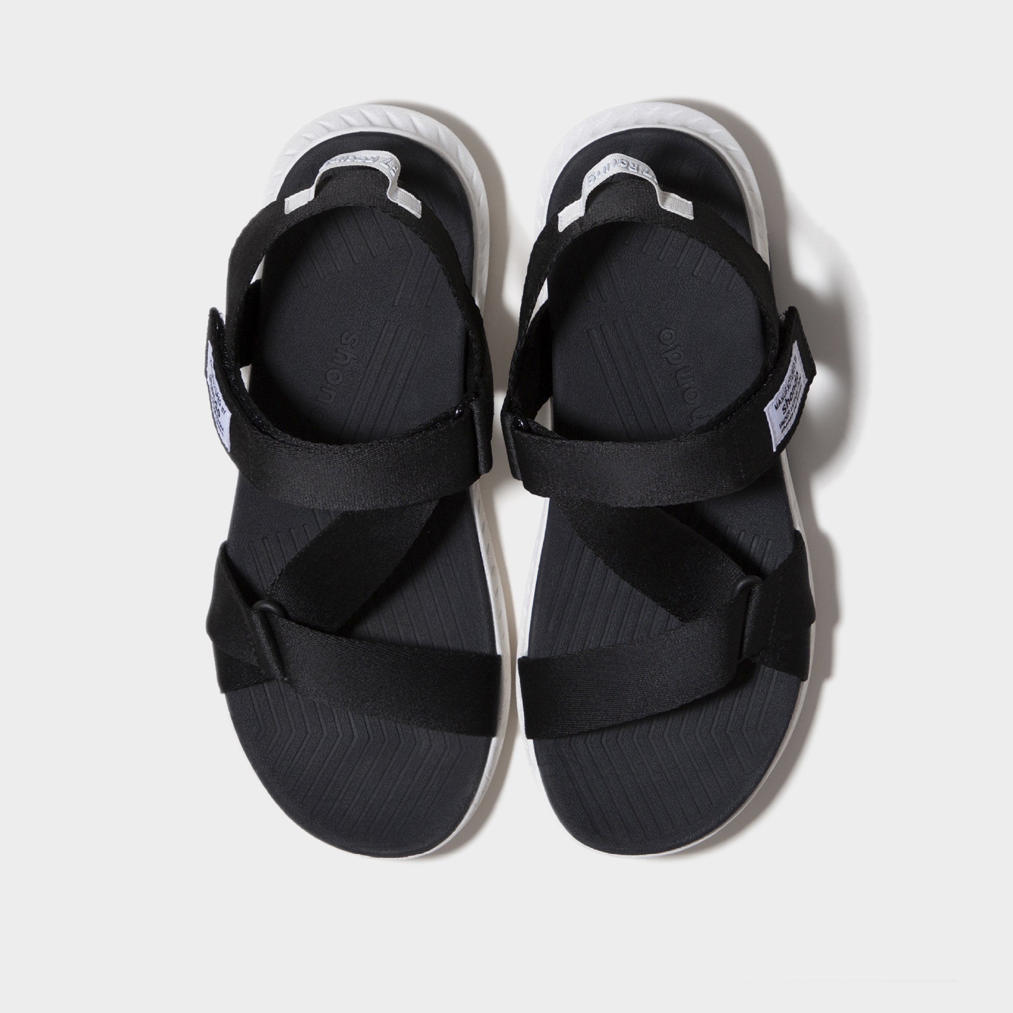 Sandal F7R đế trắng phối đen quai đen