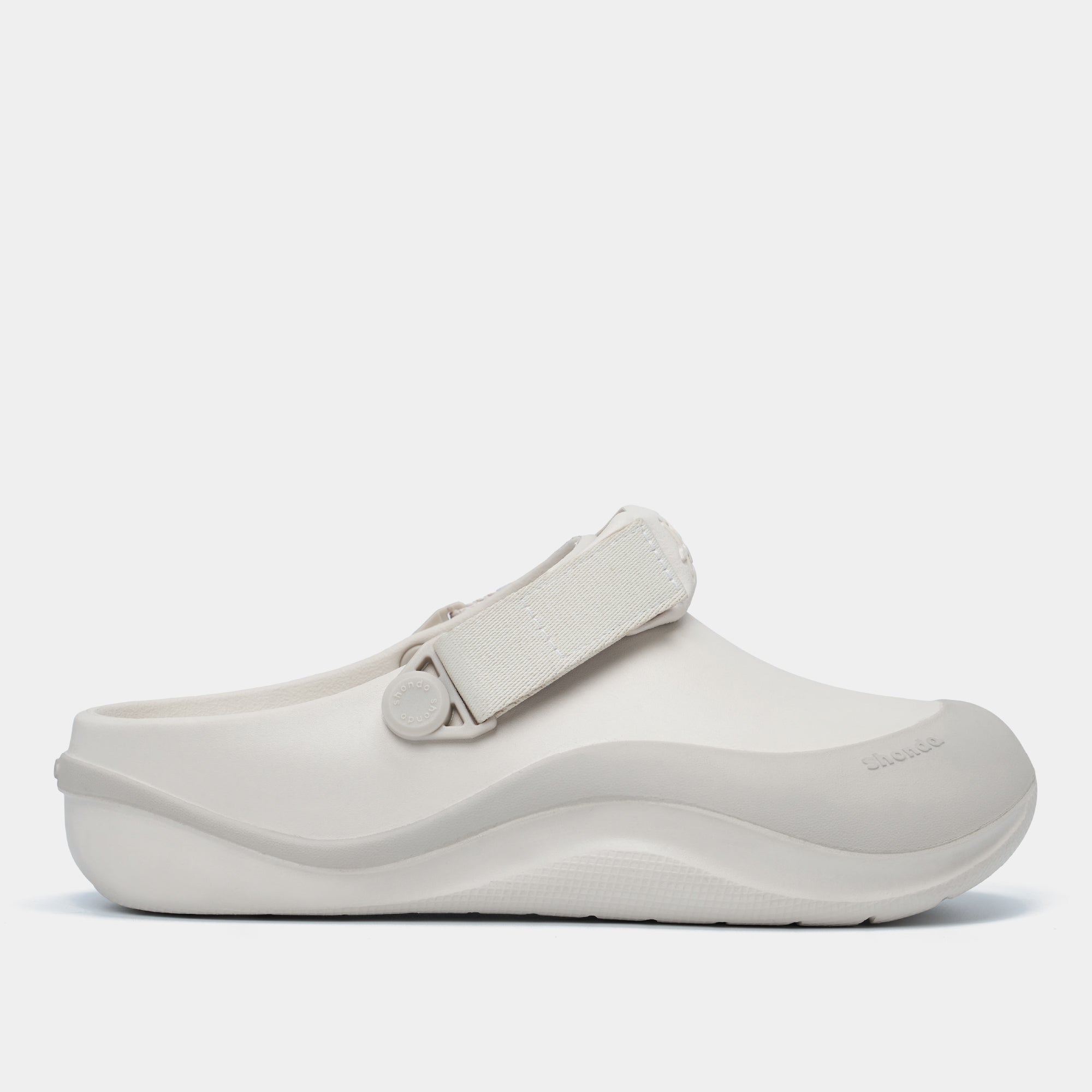 Giày Clog Suke Viền Đế Unisex Trắng Kem
