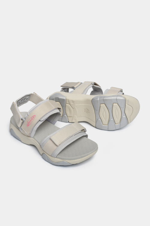 Sandal nữ Girly quai thun xám be