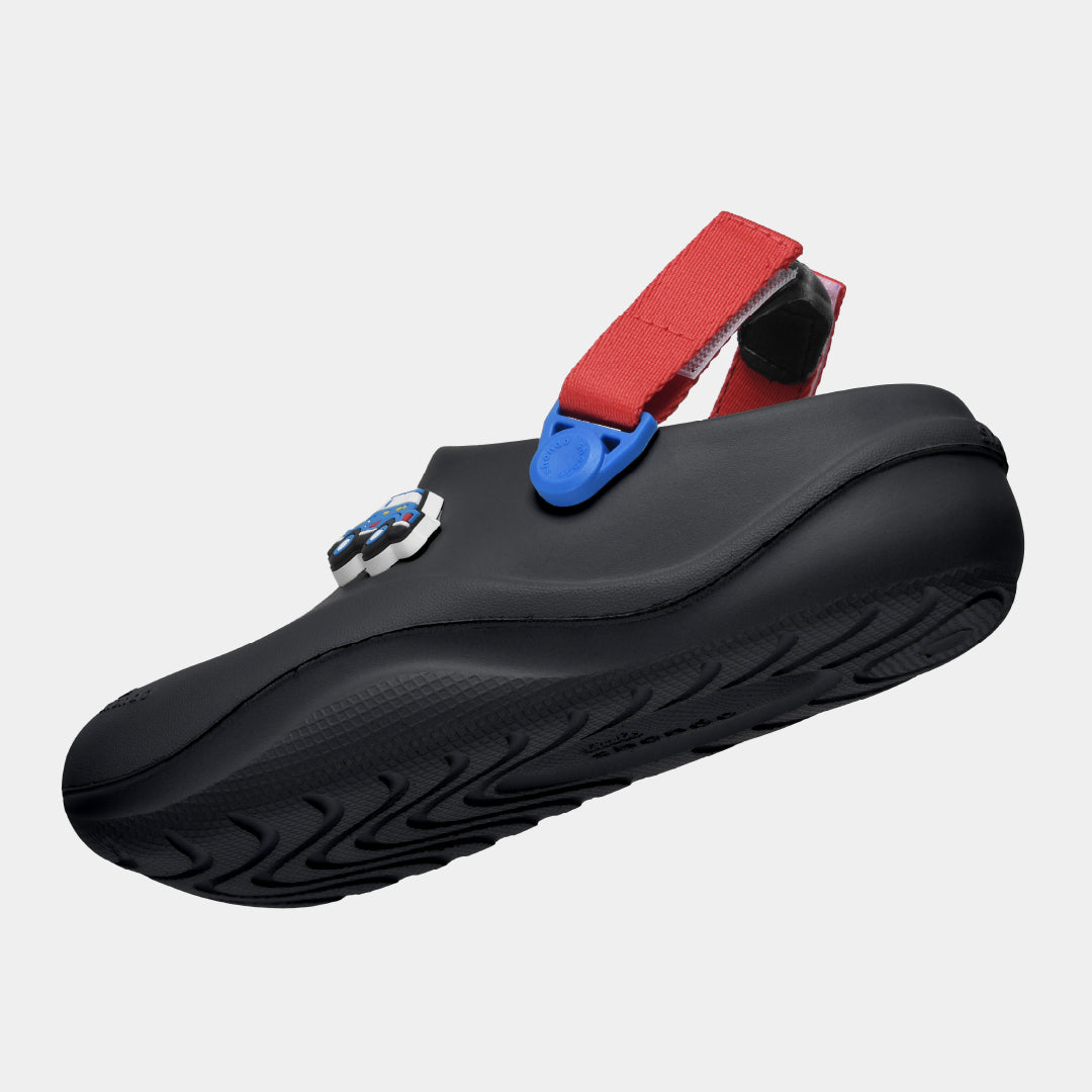Clog Little Suke bé trai nhựa đúc đen