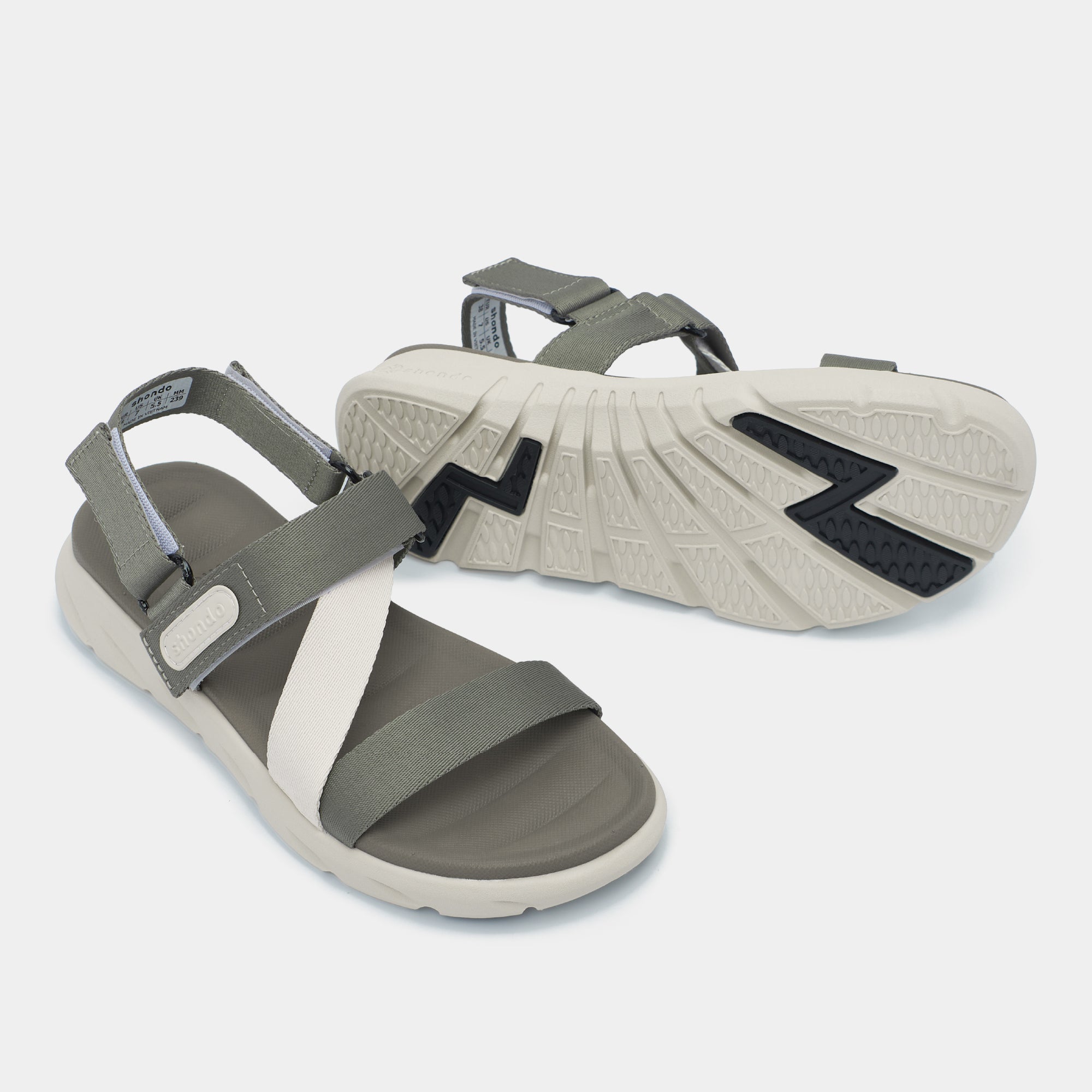 Sandal F6S quai chéo unisex rêu