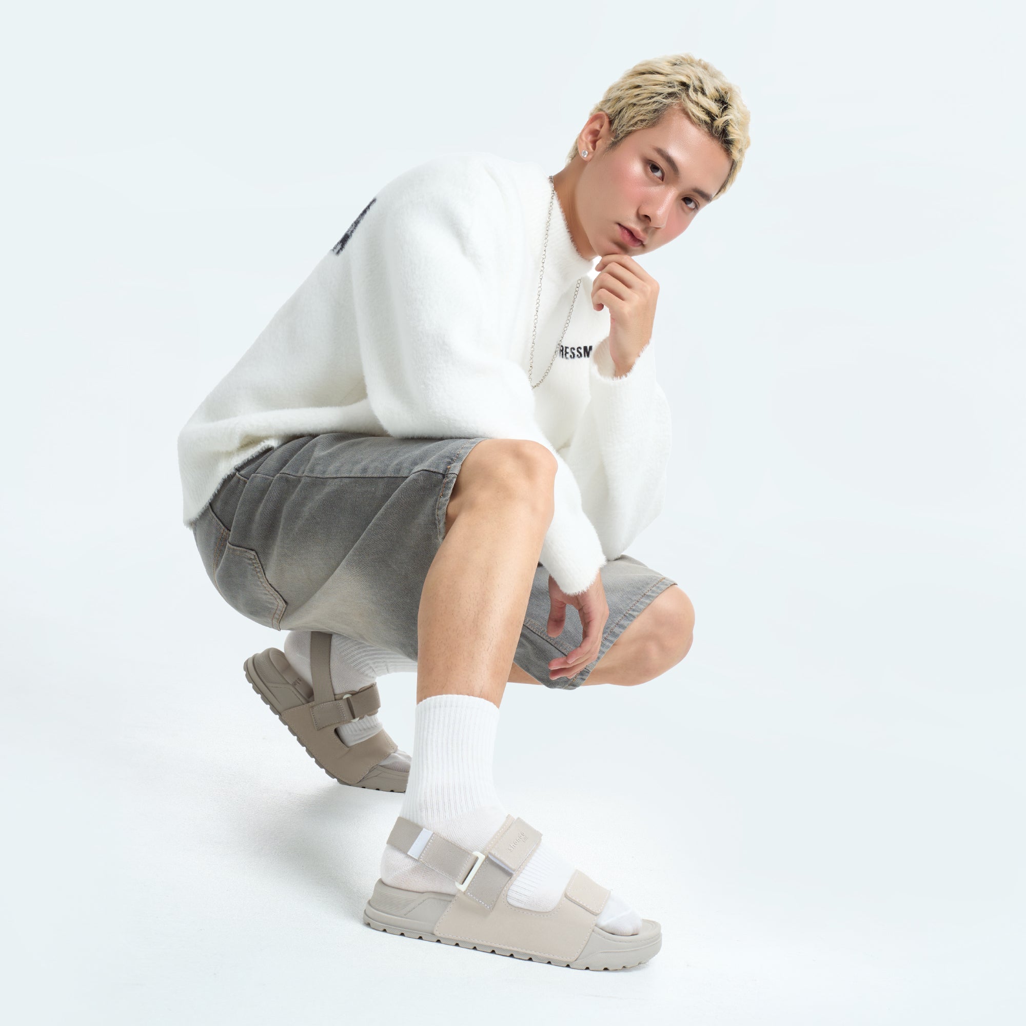 Sandal Platy 4 Lite quai ngang unisex xám