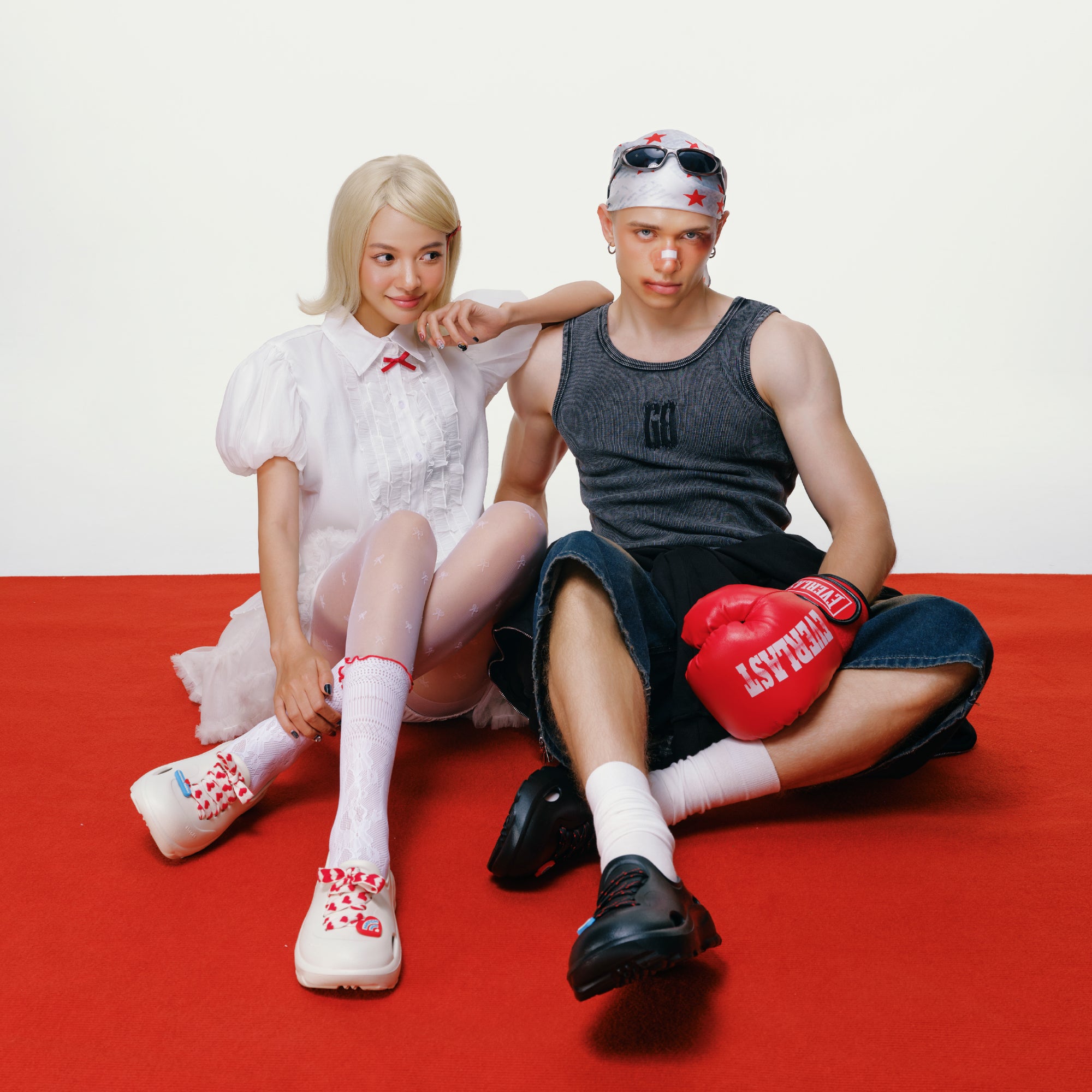 Giày Sneaker Shondo EZI Limax Nữ Valentine Màu Trắng Kem