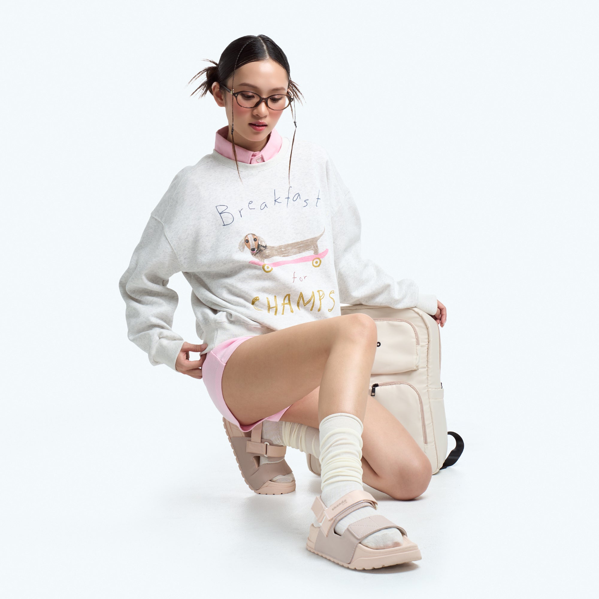 Sandal Platy 4 Lite quai ngang nữ hồng