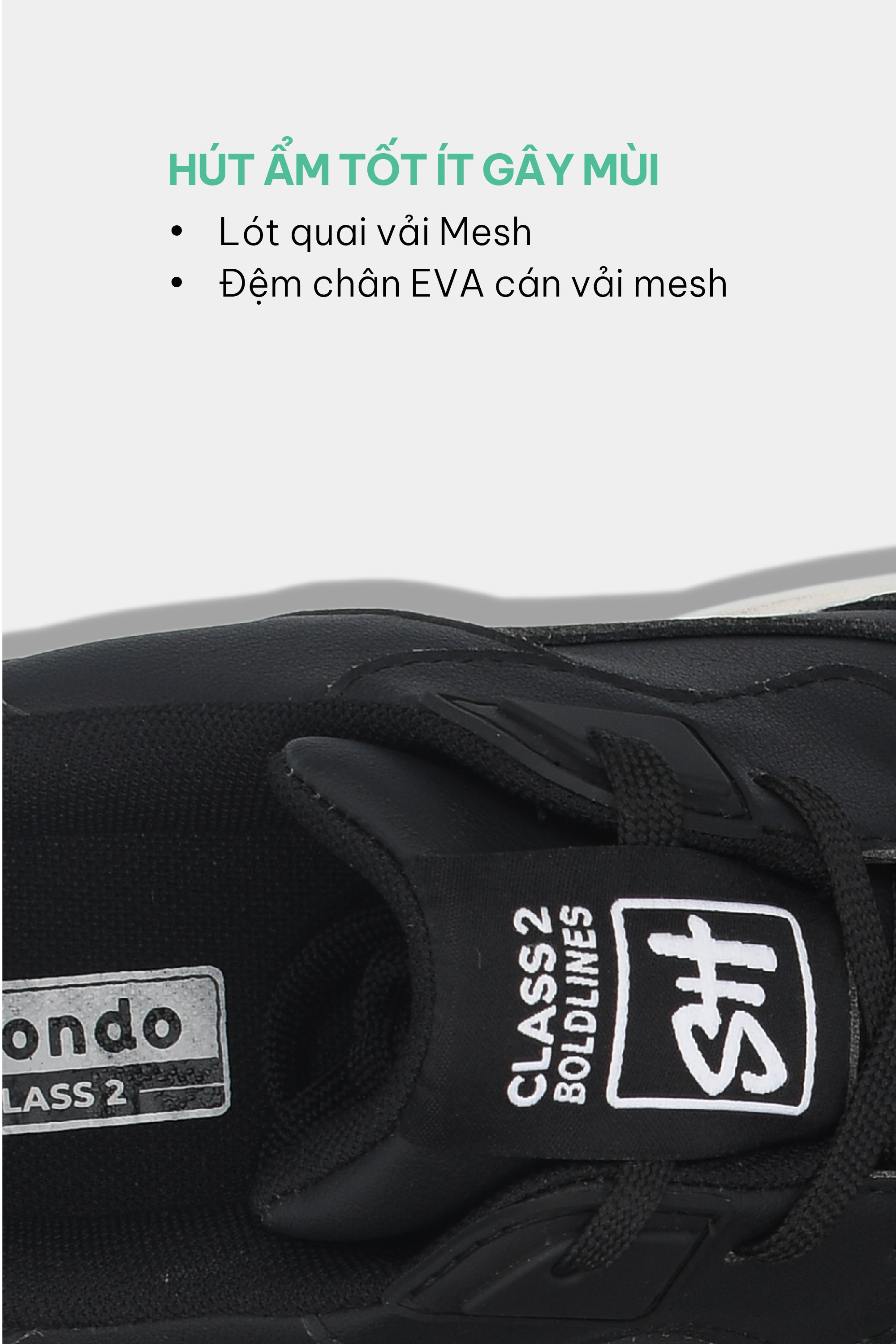 Giày thể thao nam nữ Class 2 đen