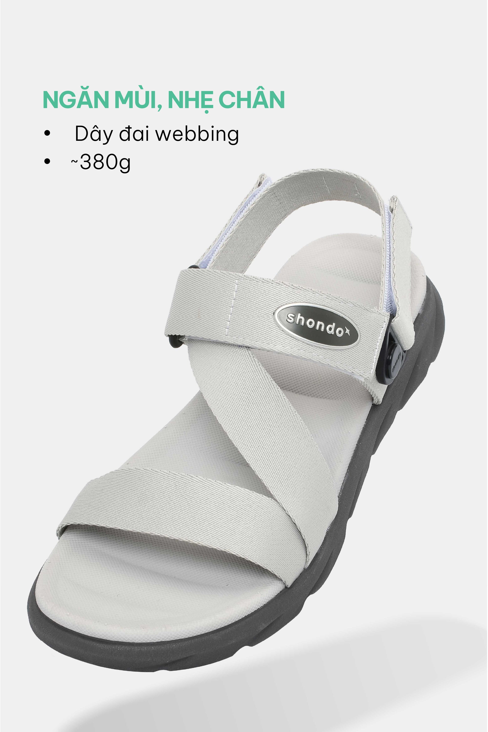 Sandal F6S quai xoay xám rêu