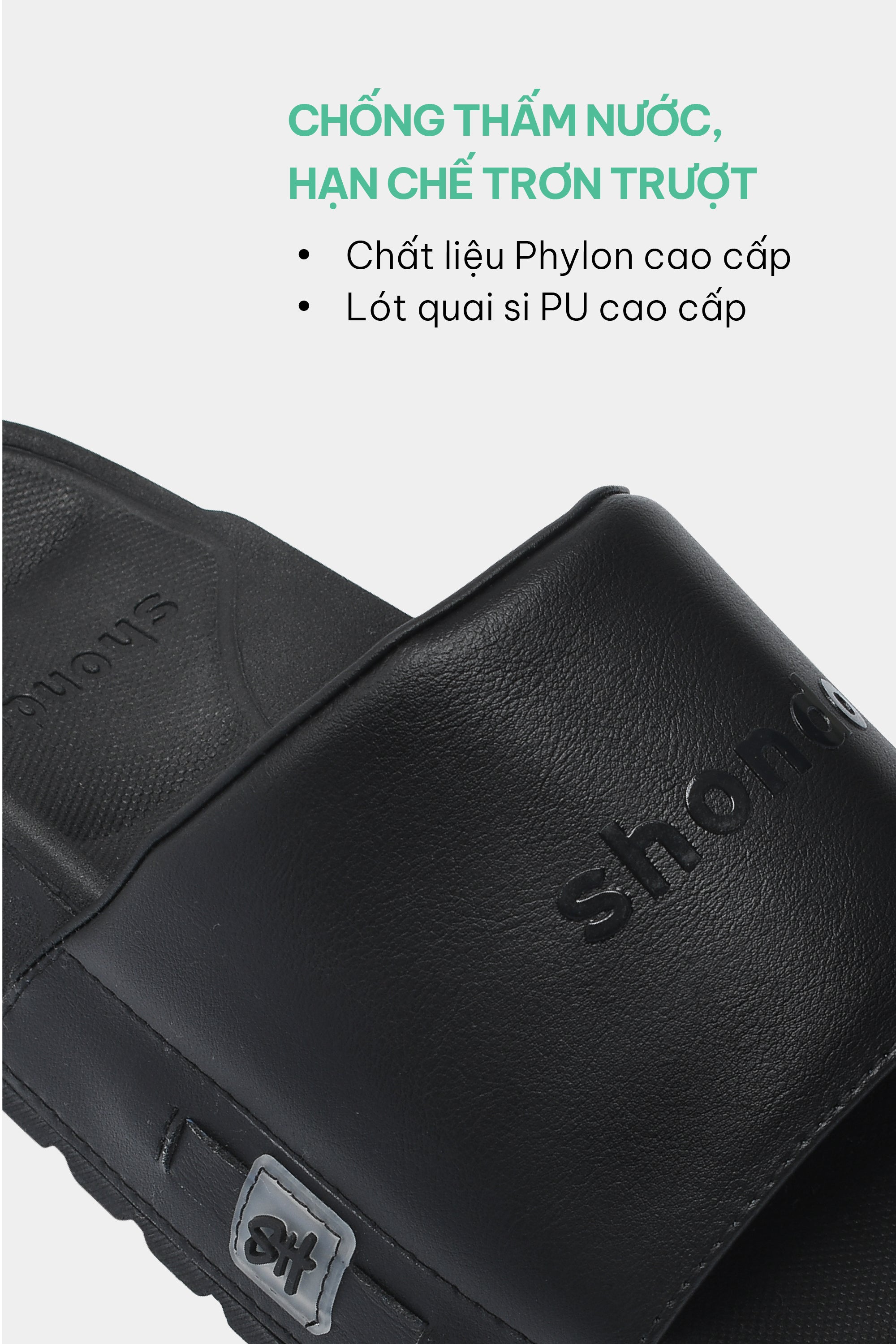 Dép bánh mì quai nam nữ trendy 4 đen
