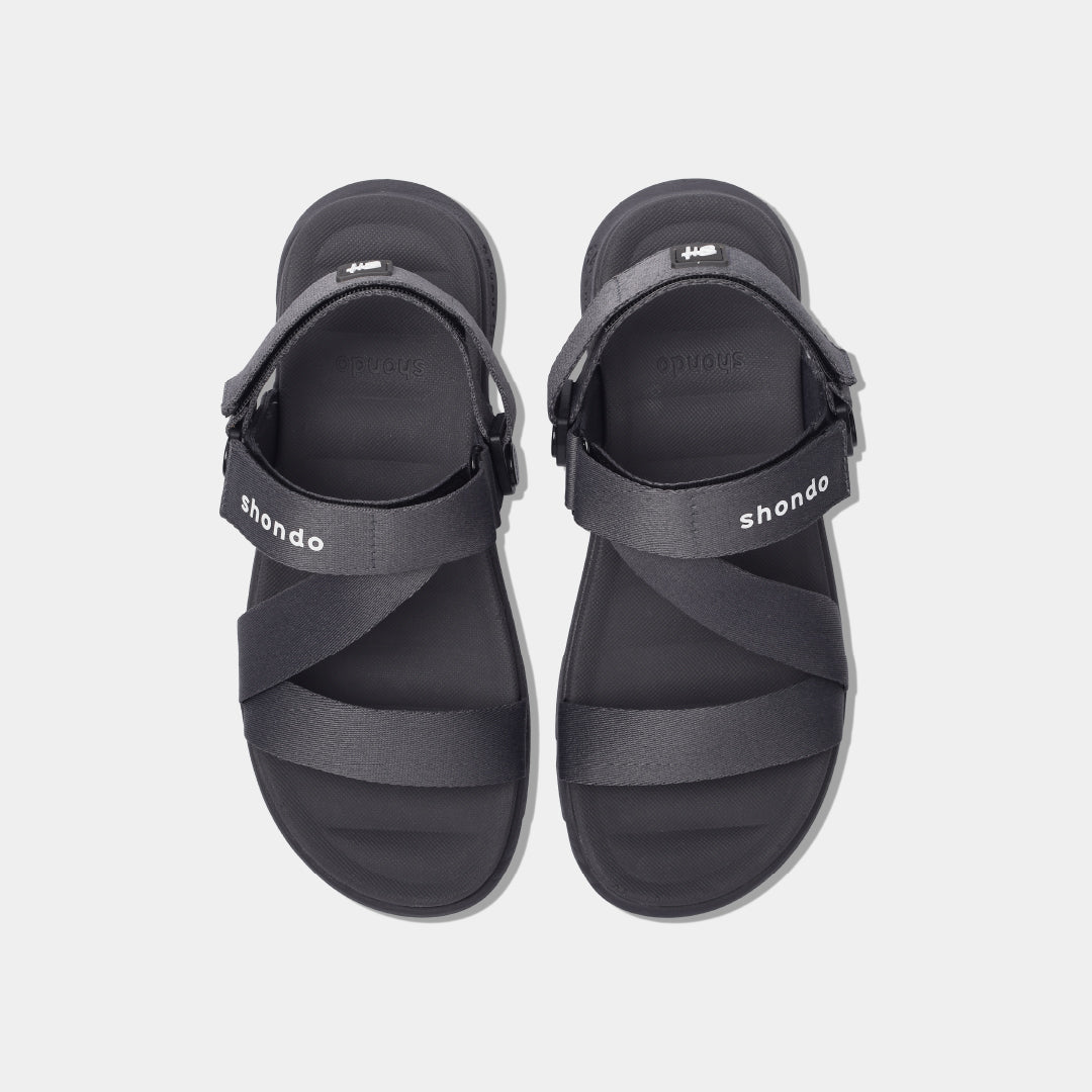 Sandal nam nữ F6S quai xoay xám đậm