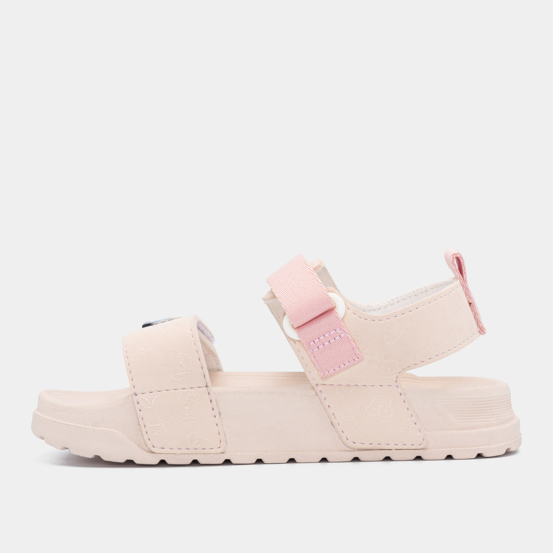 Sandal bé gái Little 4 monogram hồng