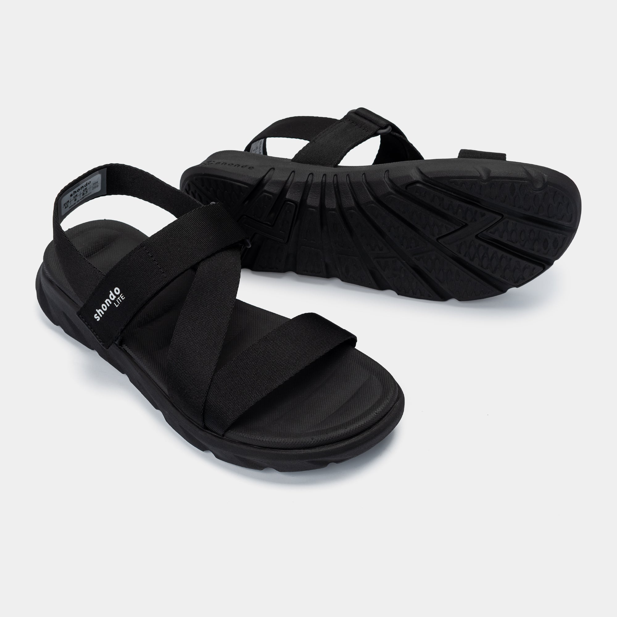 Sandal học sinh F6S Shondo Lite full đen