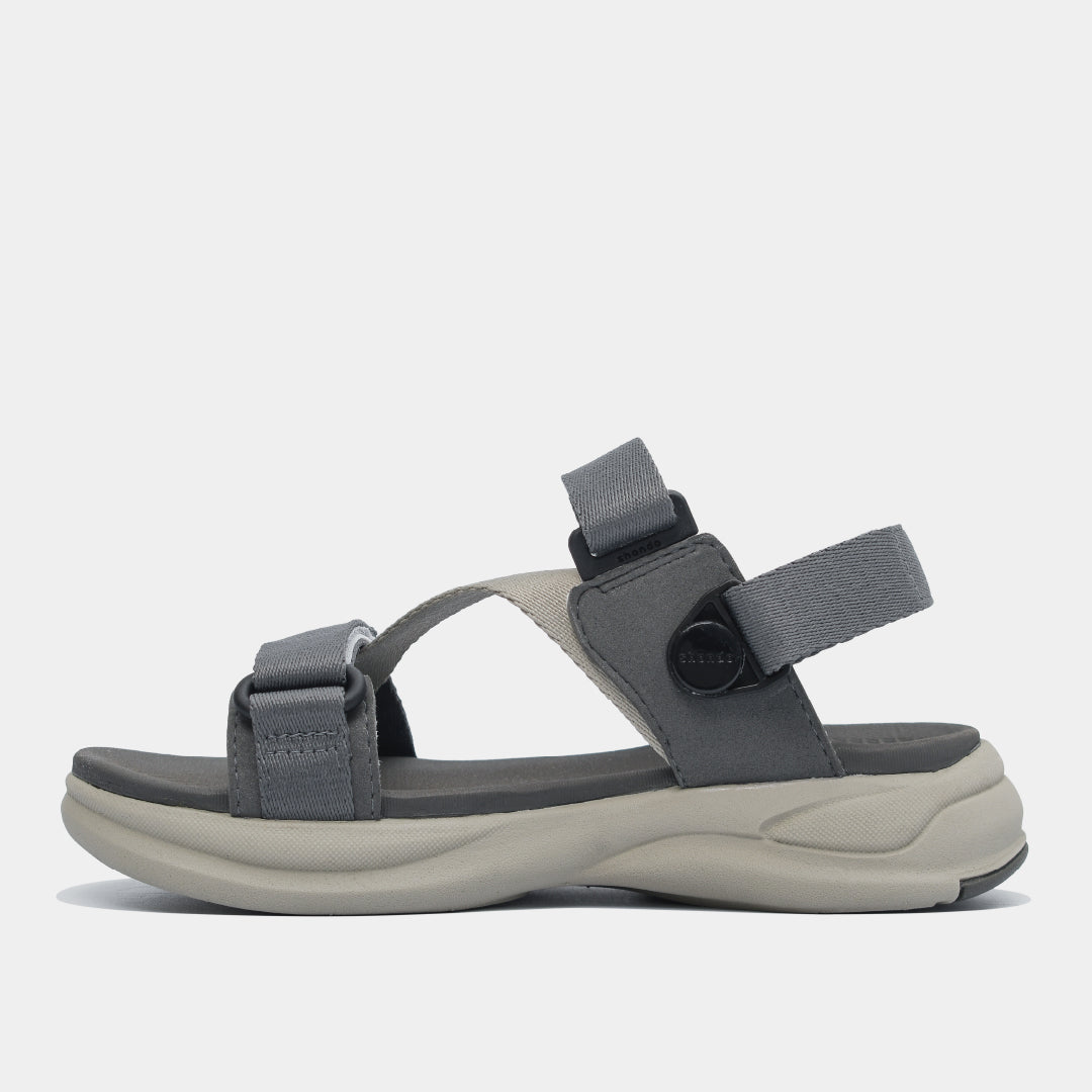 Sandal trẻ em Little 8 quai xoay xám