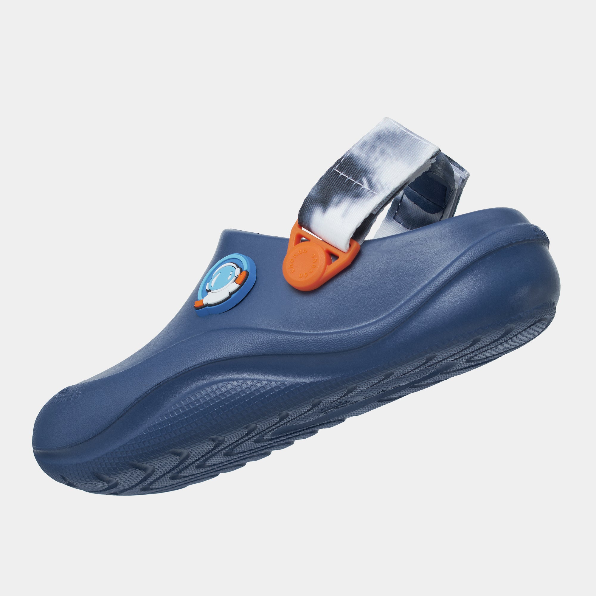 Clog Little Suke bé trai nhựa đúc xanh đậm