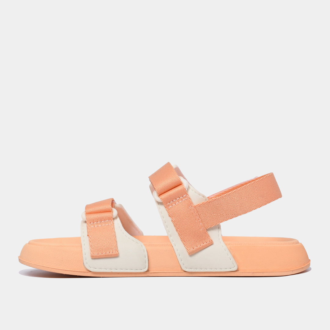 Sandal bé gái Little 3 hồng trắng kem gấu