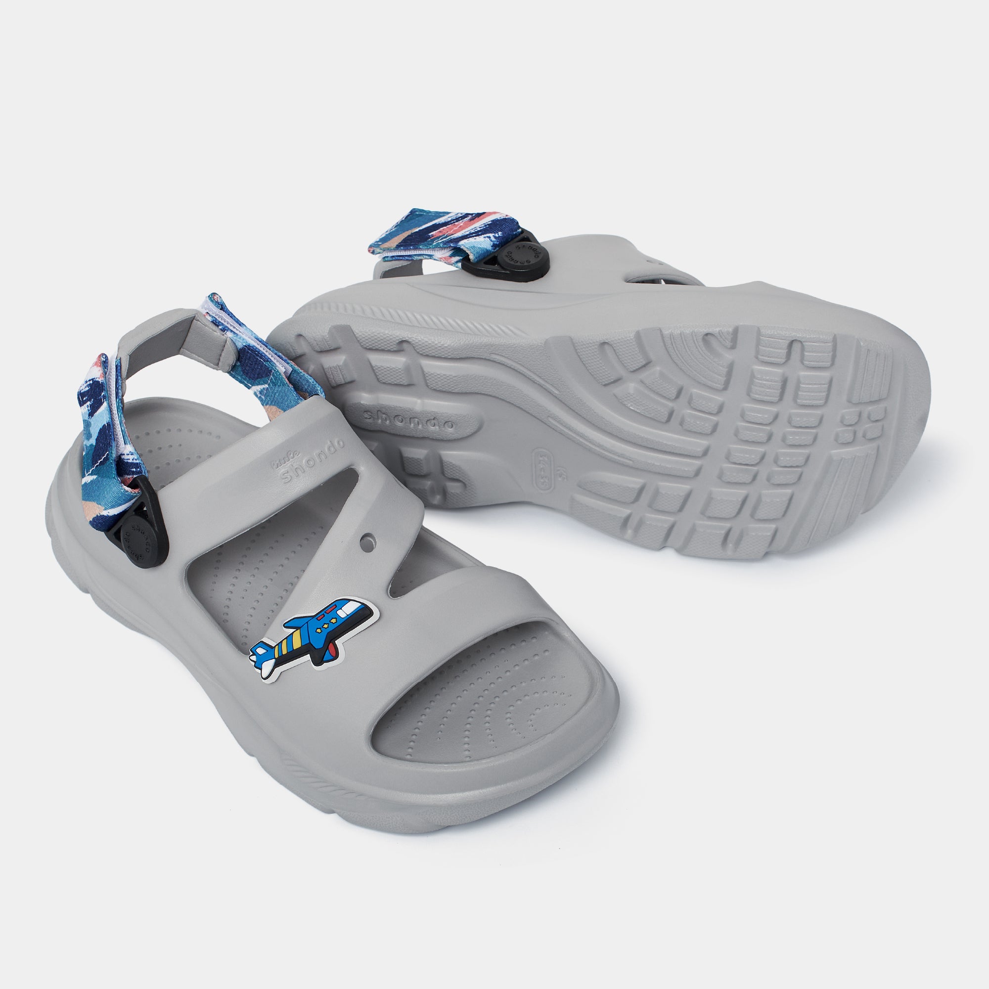 Sandal FX bé trai nhựa đúc xám