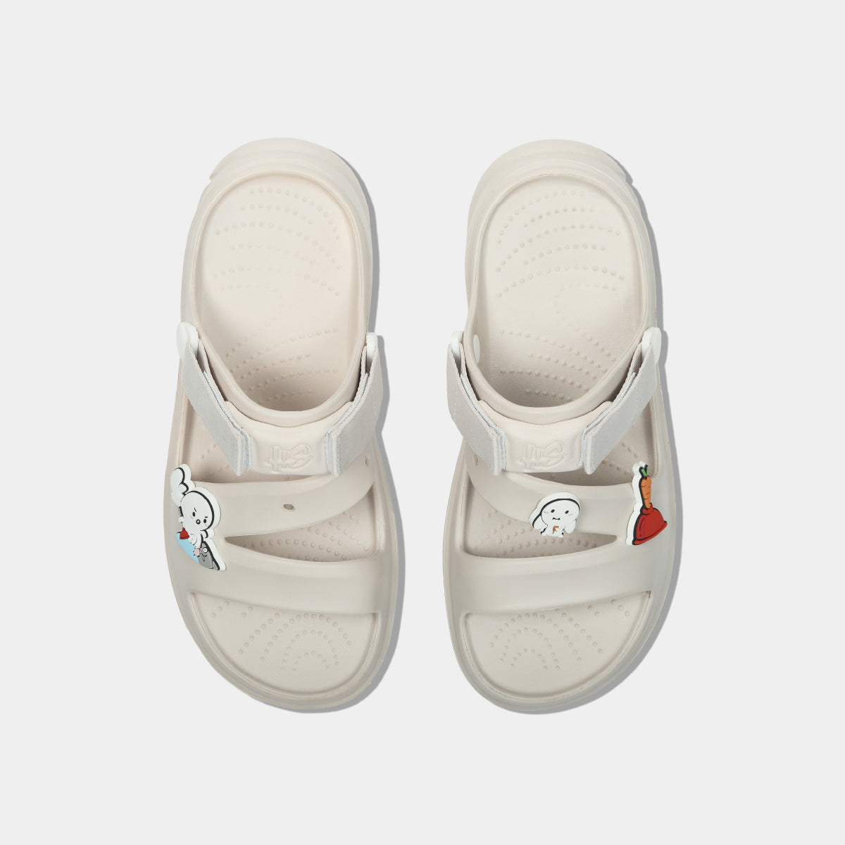 Sandal FX T7M nam nữ nhựa đúc trắng kem