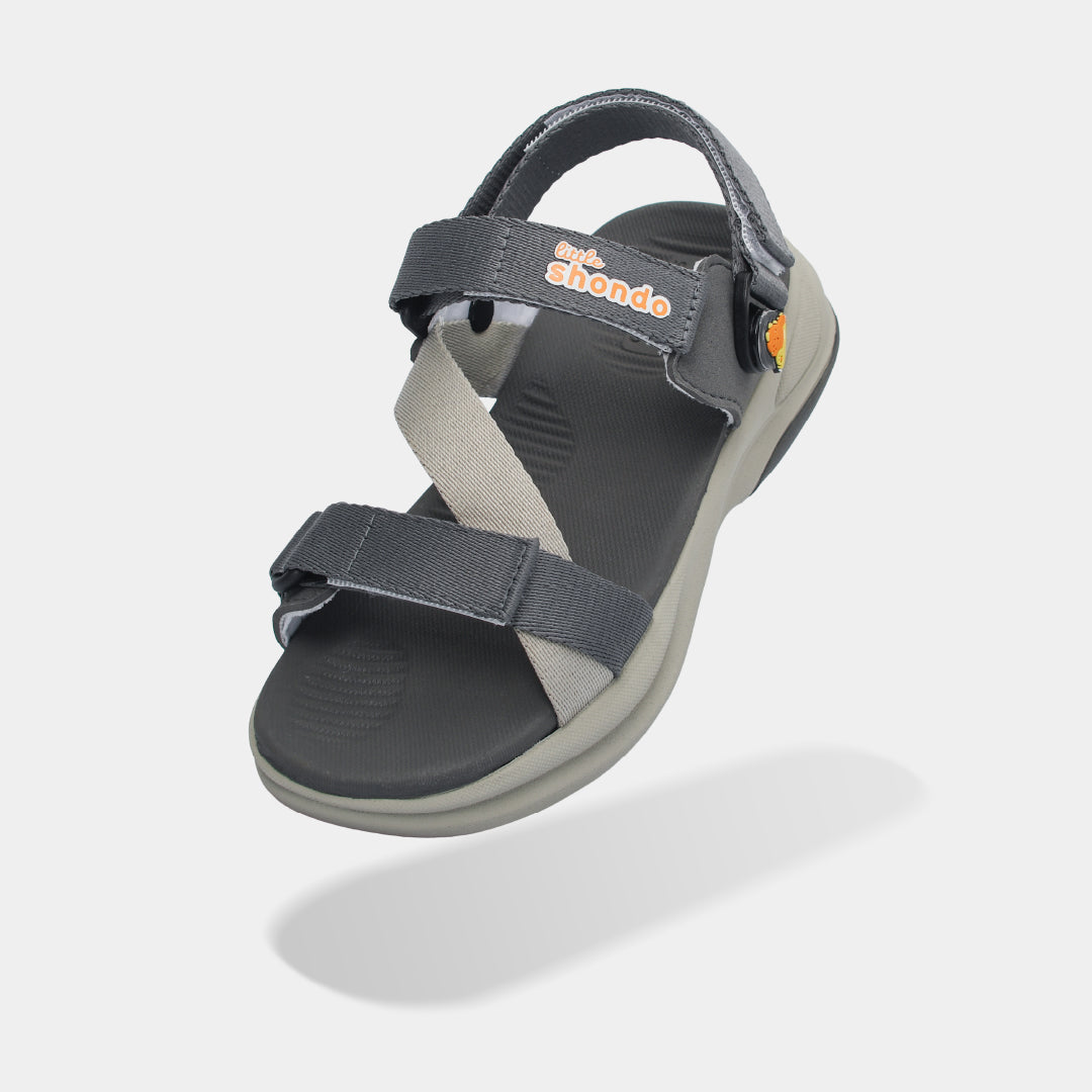 Sandal trẻ em Little 8 quai xoay xám