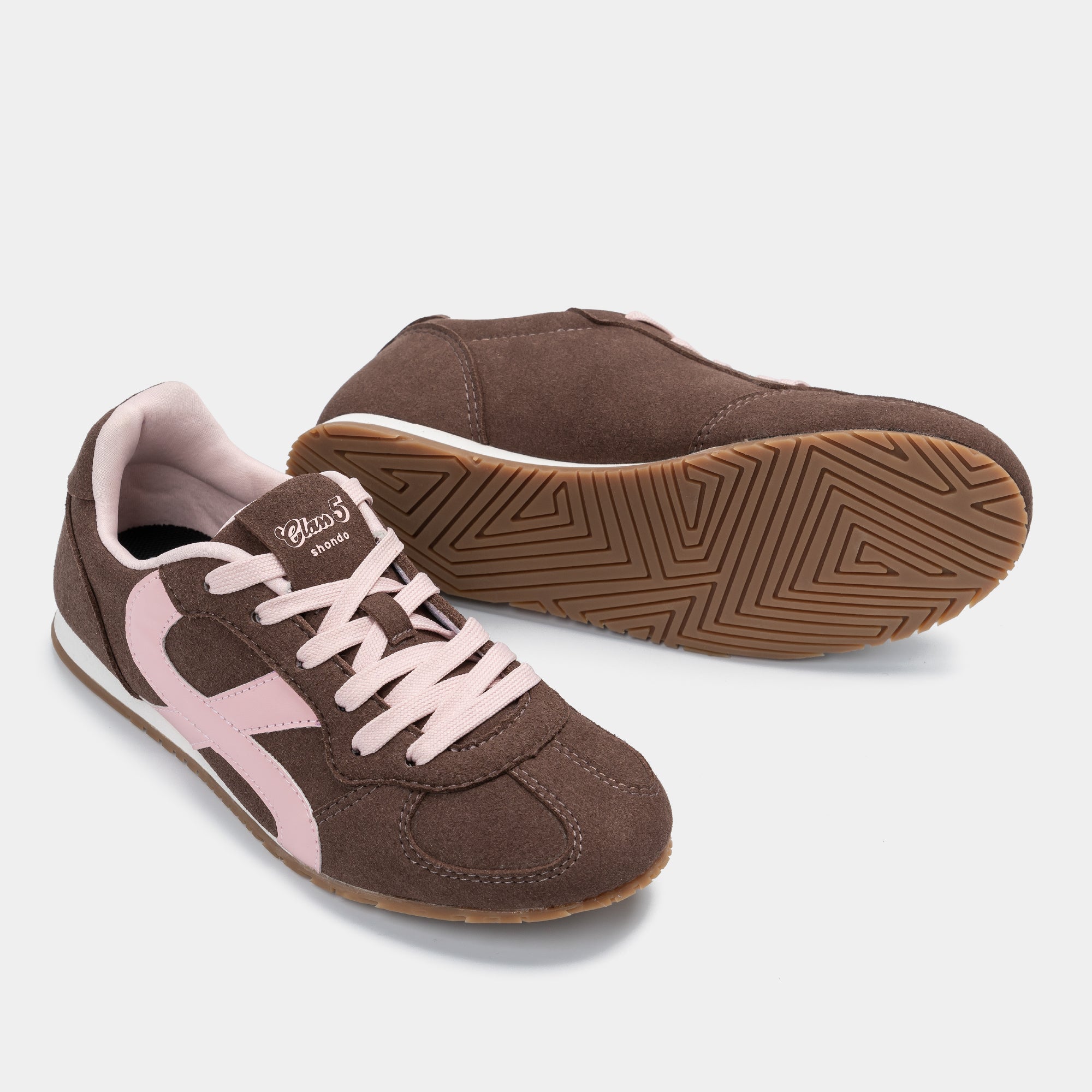 Giày sneaker đế thấp nữ Class 5 nâu