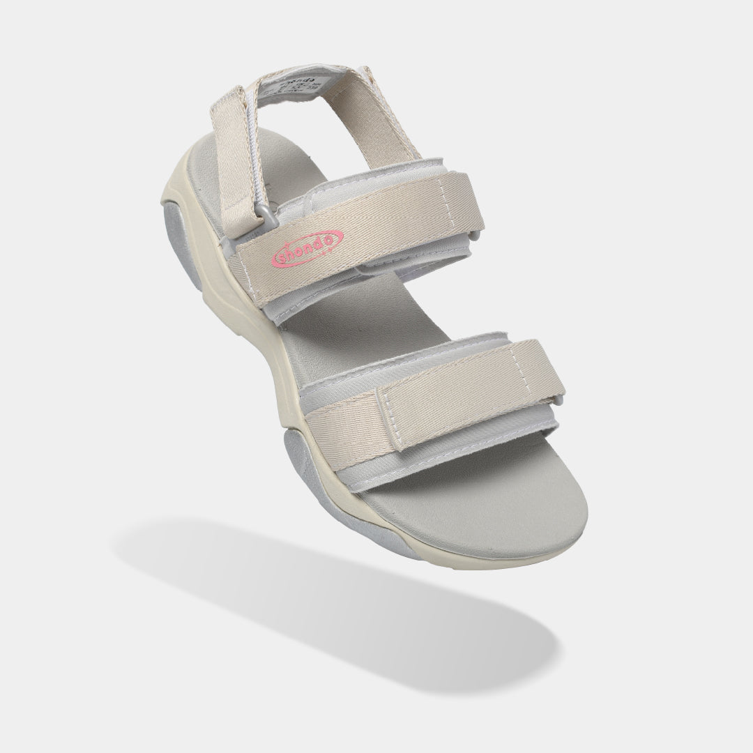 Sandal nữ Girly quai thun xám be
