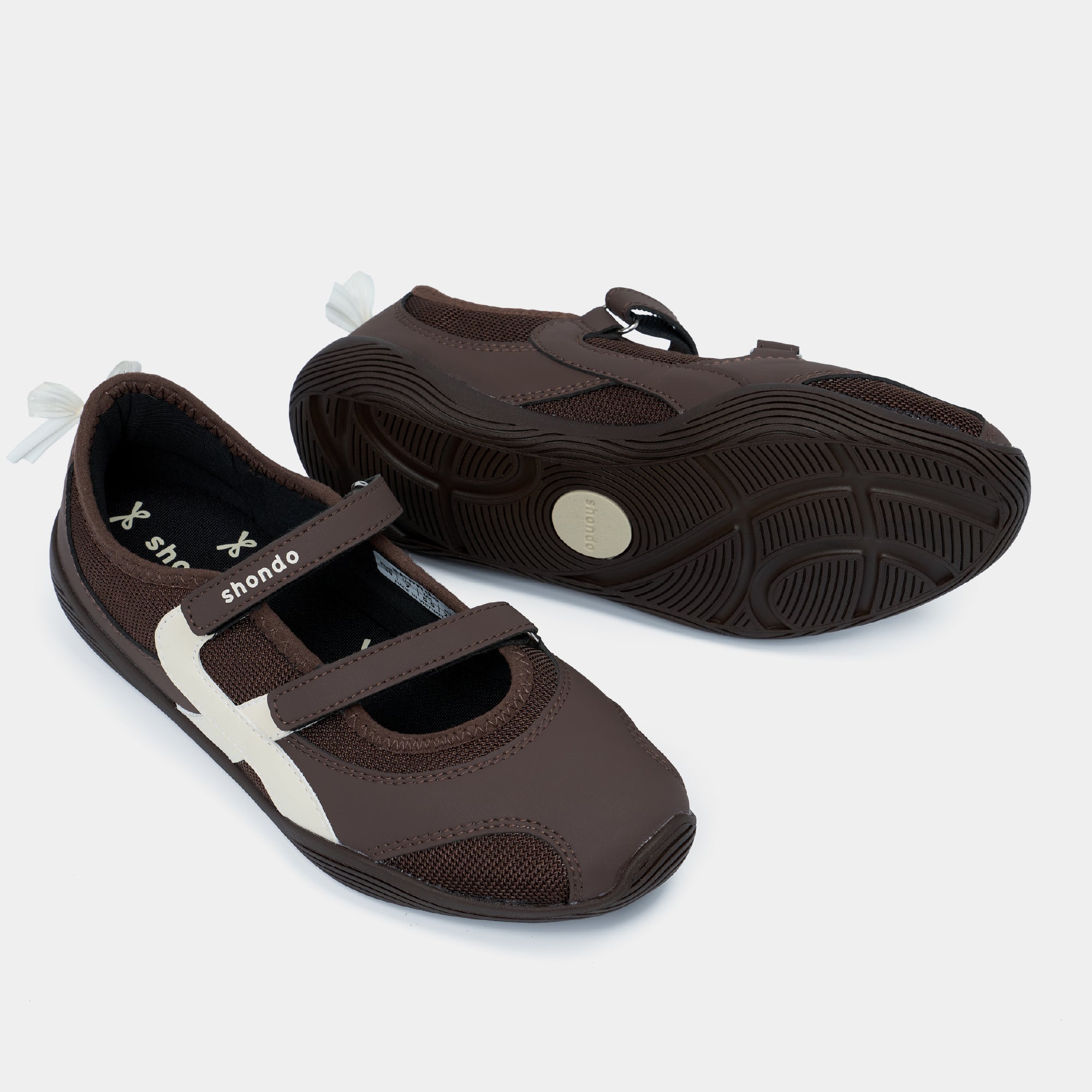 Giày Sneaker Ballet Minie Phối Nơ Nữ Nâu