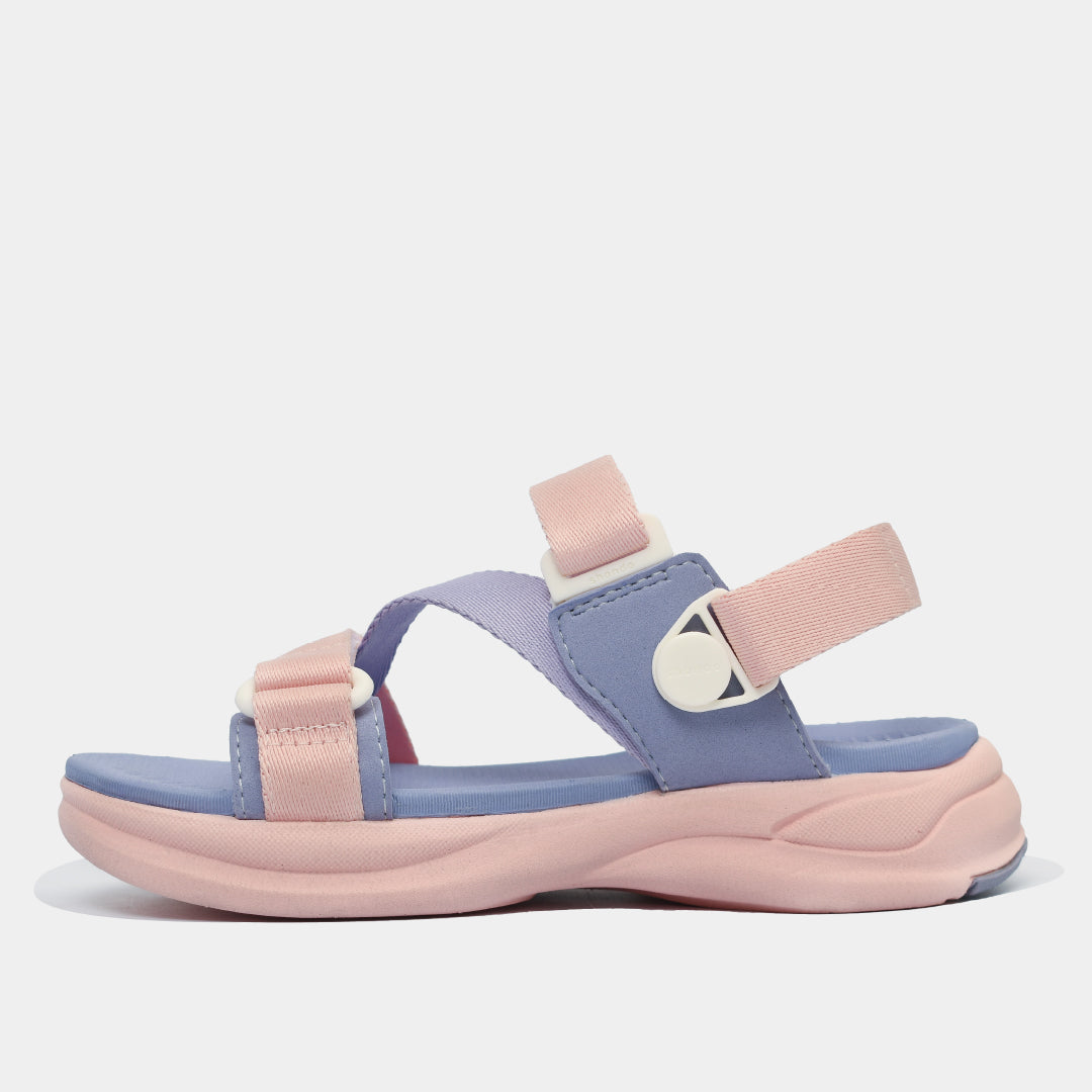 Sandal trẻ em Little 8 quai xoay hồng