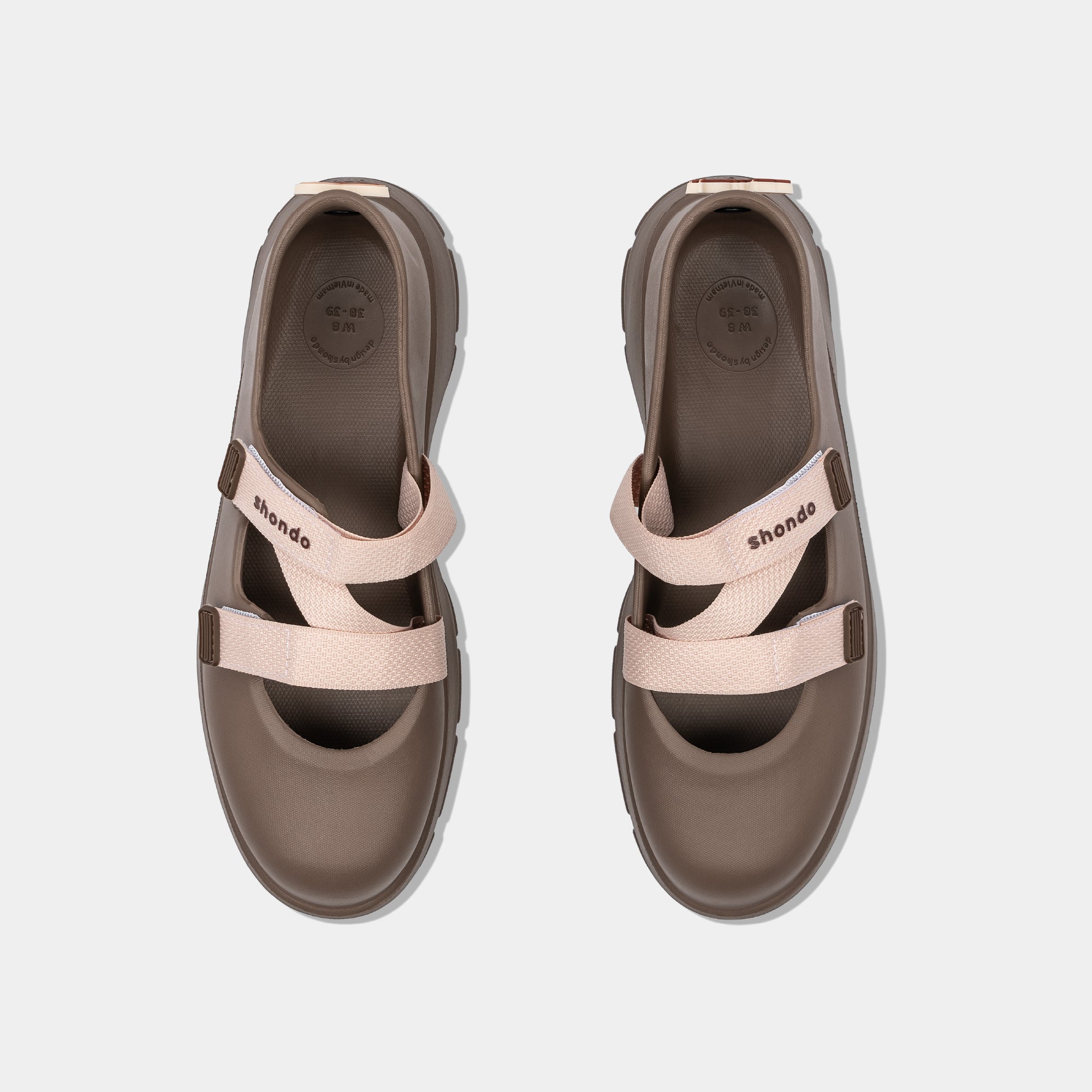 Giày Ballet Sneaker Nữ Shondo Dreamie Màu Nâu Hồng