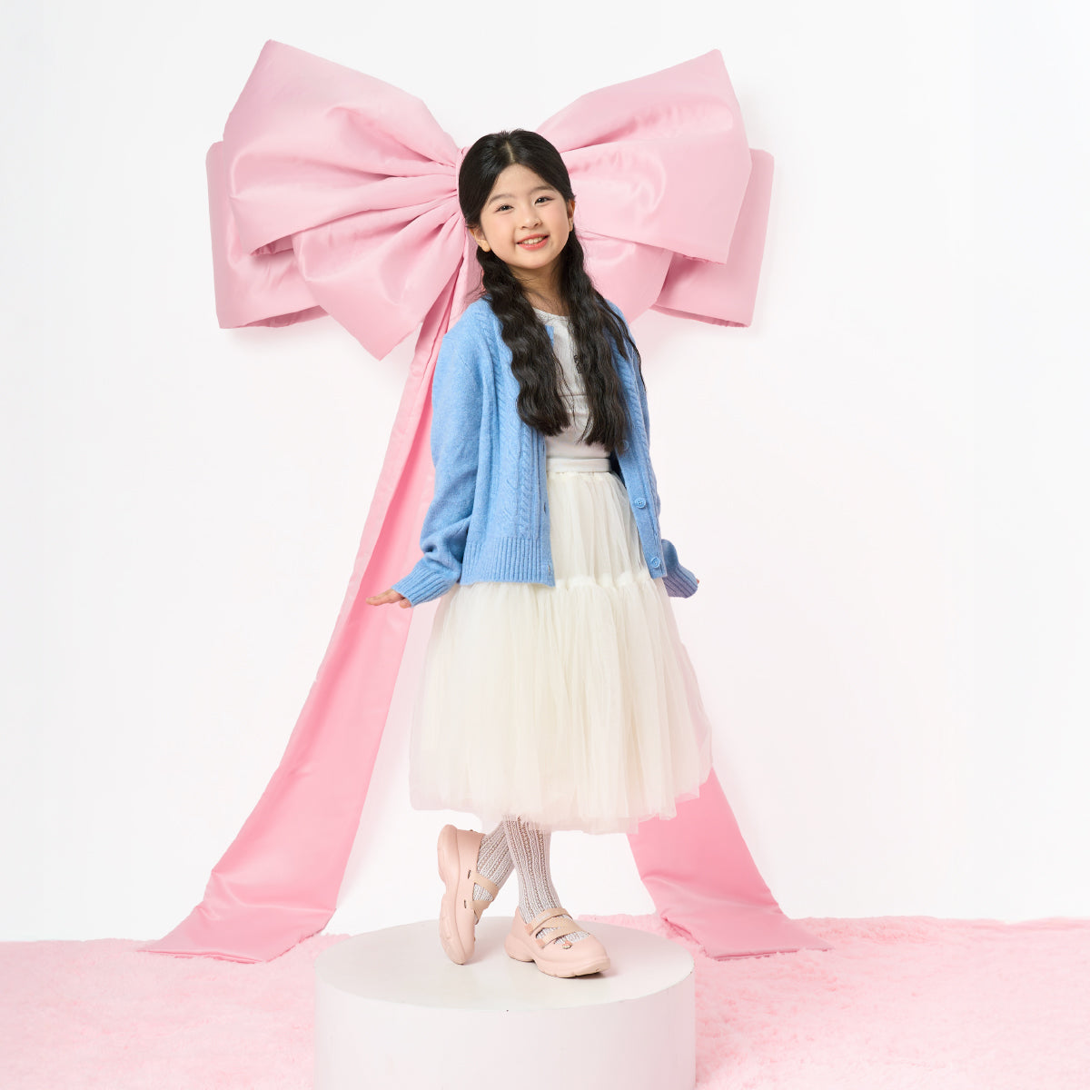 Giày ballet sneaker bé gái Little Dreamie hồng