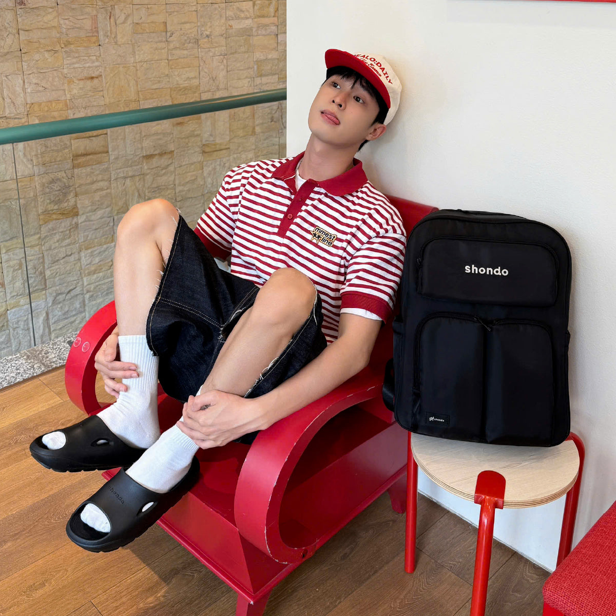 Balo sticker vải dù đen
