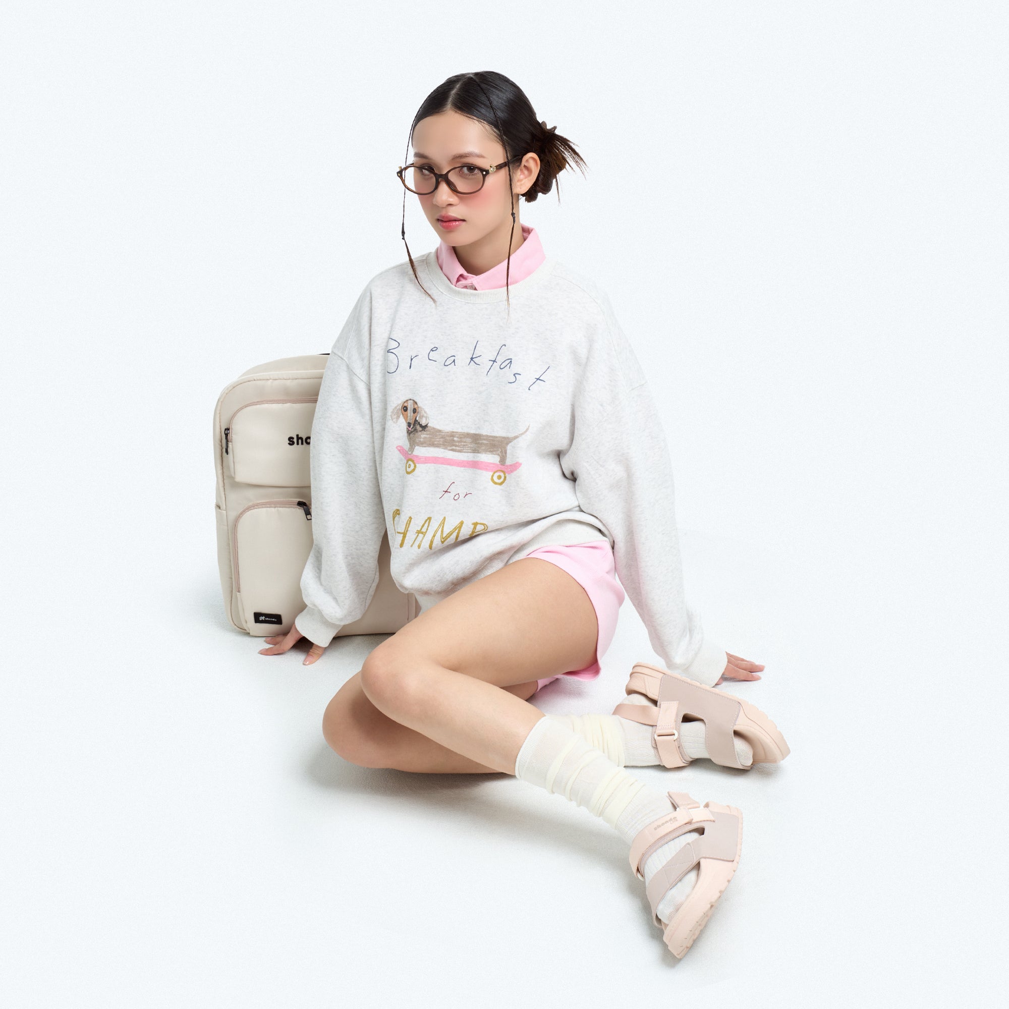 Sandal Platy 4 Lite quai ngang nữ hồng